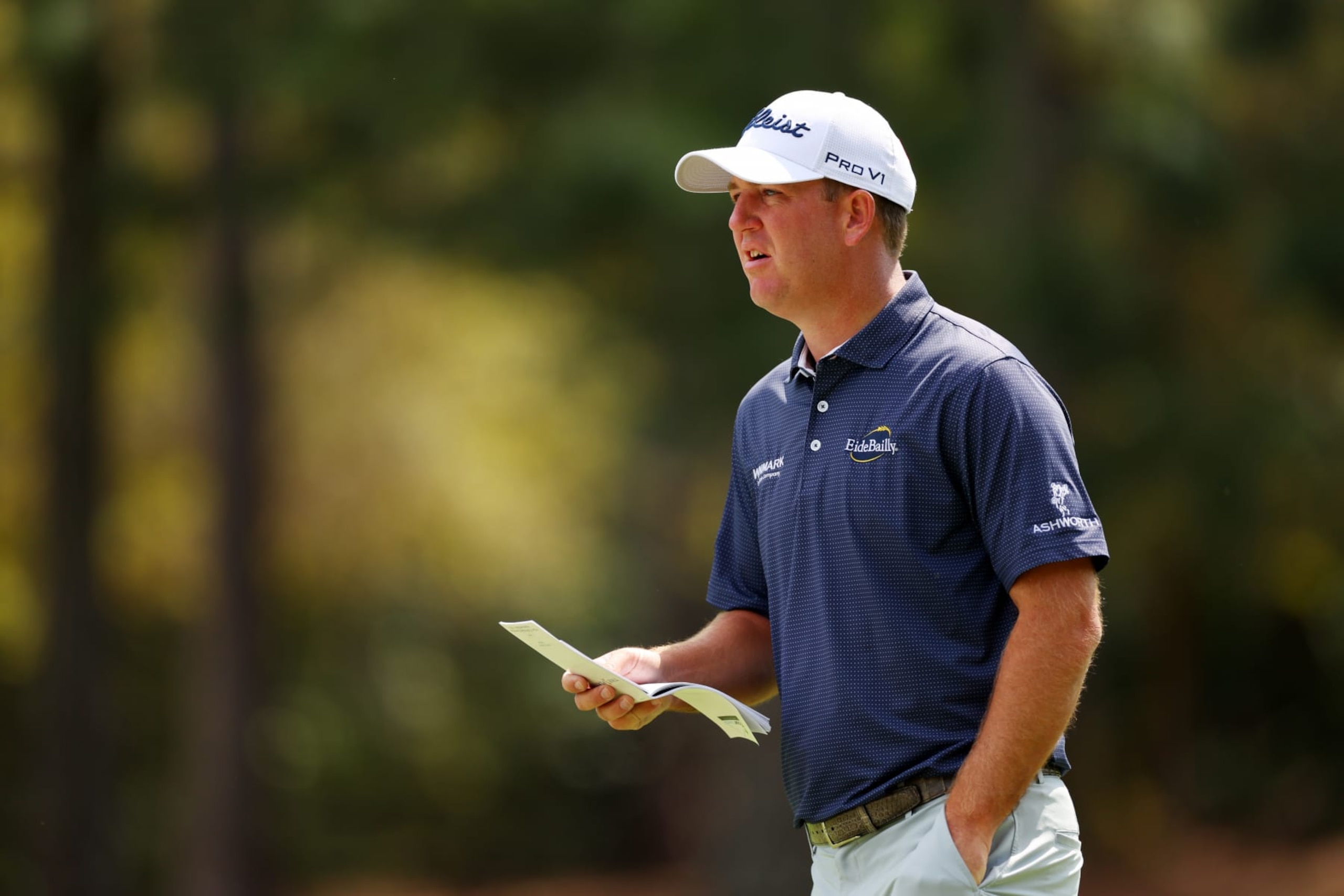 PONTE VEDRA BEACH, FLORIDA - MARCH 12: Tom Hoge of the United States looks on from the first hole during the final round of THE PLAYERS Championship on THE PLAYERS Stadium Course at TPC Sawgrass on March 12, 2023 in Ponte Vedra Beach, Florida. (Photo by Mike Ehrmann/Getty Images)