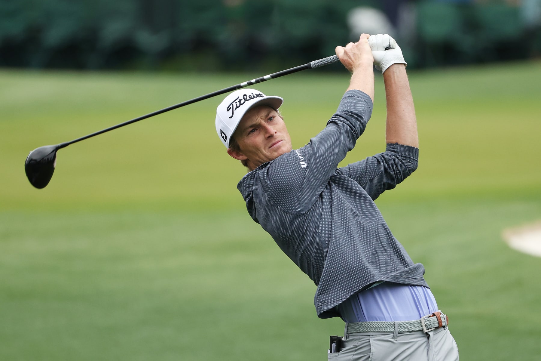 AUGUSTA, GEORGIA - APRIL 03: Will Zalatoris of the United States plays his shot from the third tee during a practice round prior to the 2023 Masters Tournament at Augusta National Golf Club on April 03, 2023 in Augusta, Georgia. (Photo by Patrick Smith/Getty Images)