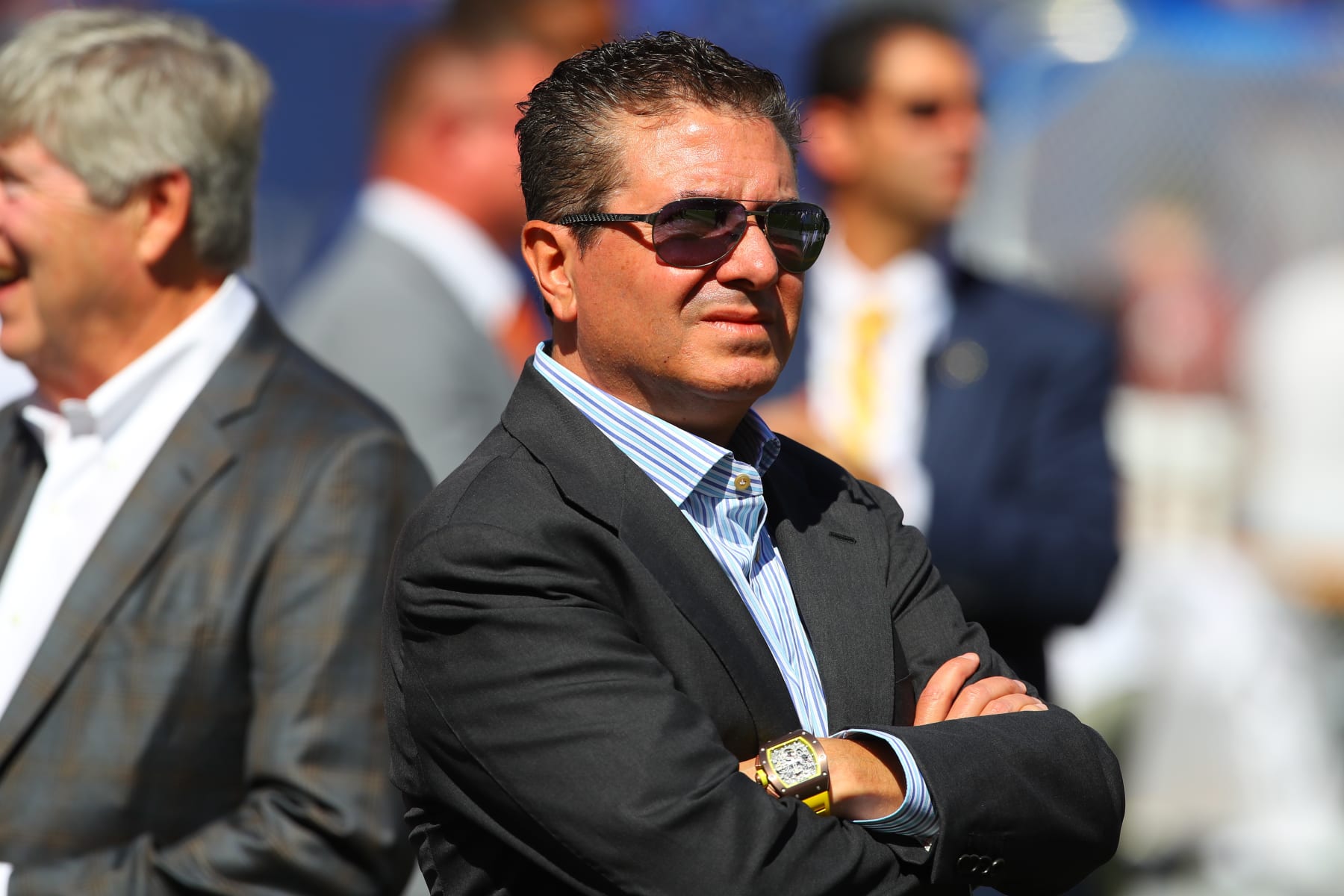 EAST RUTHERFORD, NJ - SEPTEMBER 29:  Washington Redskins owner Daniel Snyder prior to  the National Football League game between the New York Giants and the Washington Redskins on September 29, 2019 at MetLife Stadium in East Rutherford, NJ.  (Photo by Rich Graessle/Icon Sportswire via Getty Images)