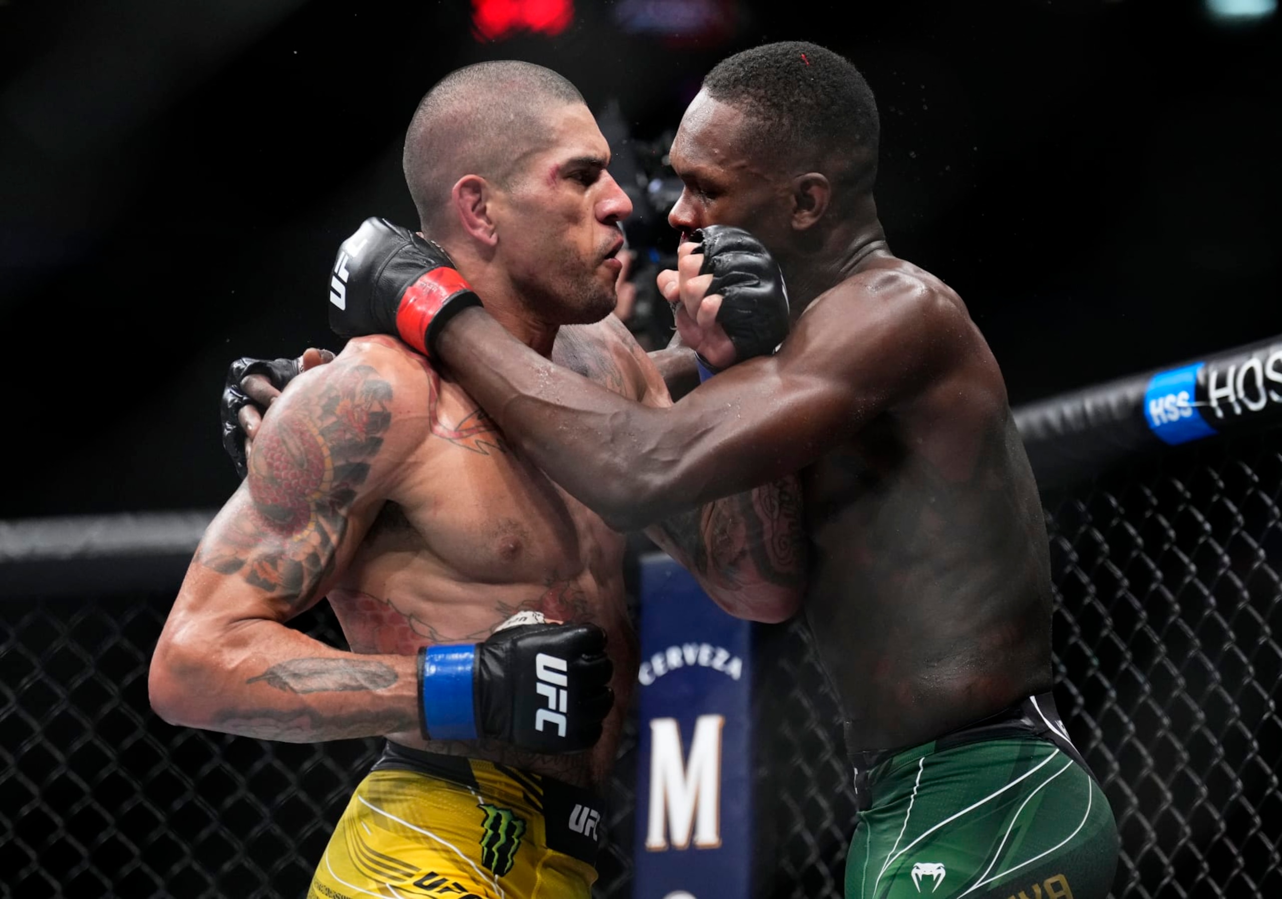 Alex Pereira (left) and Israel Adesanya. Alex Pereira (left) and Israel Adesanya.