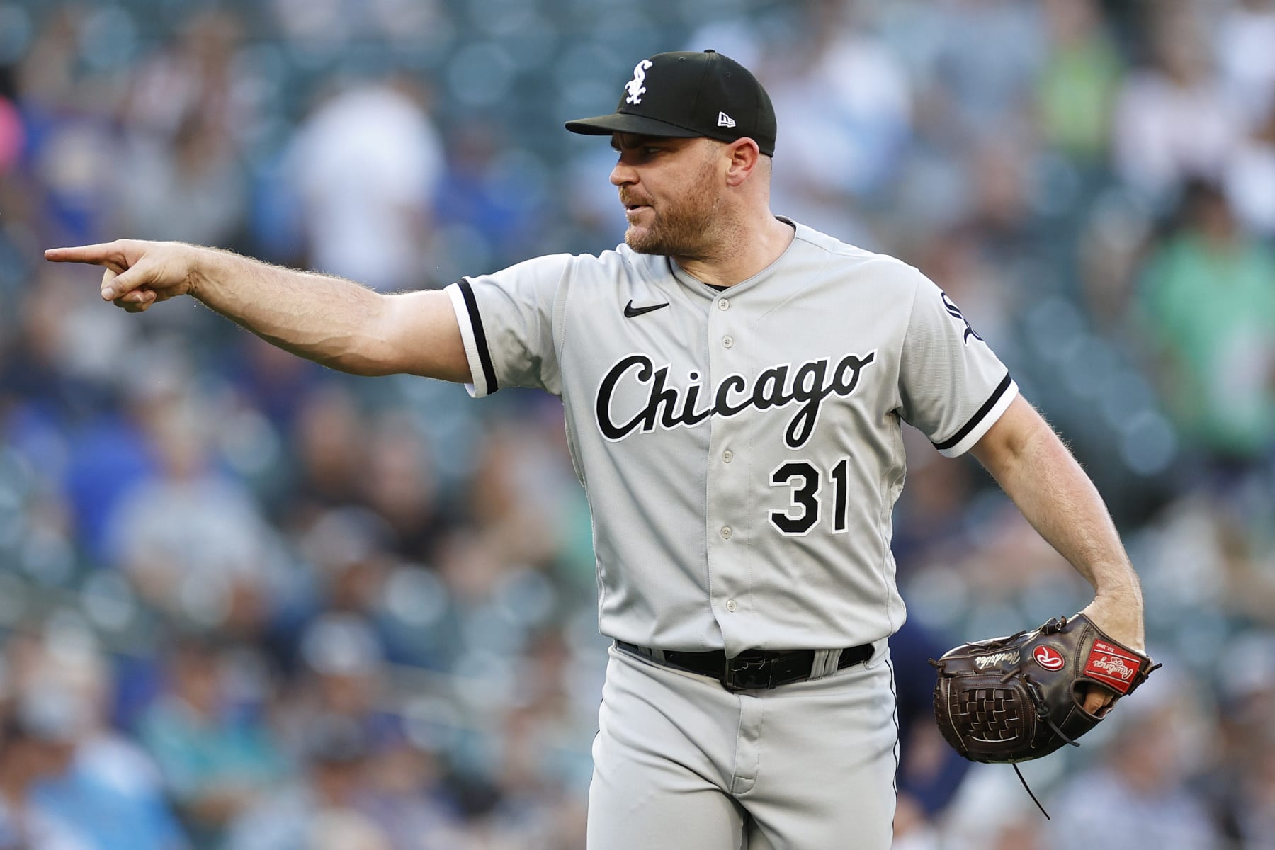 SEATTLE, WASHINGTON - SEPTEMBER 07: Liam Hendriks #31 of the Chicago White Sox reacts after the final out to beat Seattle Mariners 9-6 at T-Mobile Park on September 07, 2022 in Seattle, Washington. (Photo by Steph Chambers/Getty Images)