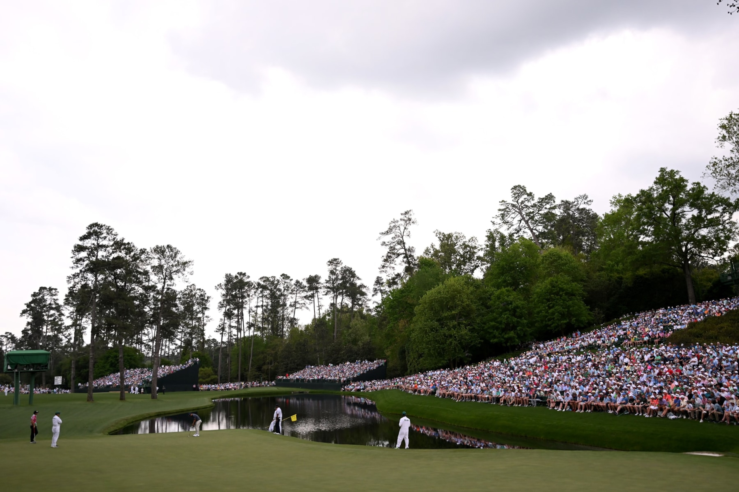 AUGUSTA, GEORGIA - APRIL 06: A general view of the 16th green during the first round of the 2023 Masters Tournament at Augusta National Golf Club on April 06, 2023 in Augusta, Georgia. (Photo by Ross Kinnaird/Getty Images) AUGUSTA, GEORGIA - APRIL 06: A general view of the 16th green during the first round of the 2023 Masters Tournament at Augusta National Golf Club on April 06, 2023 in Augusta, Georgia. (Photo by Ross Kinnaird/Getty Images)
