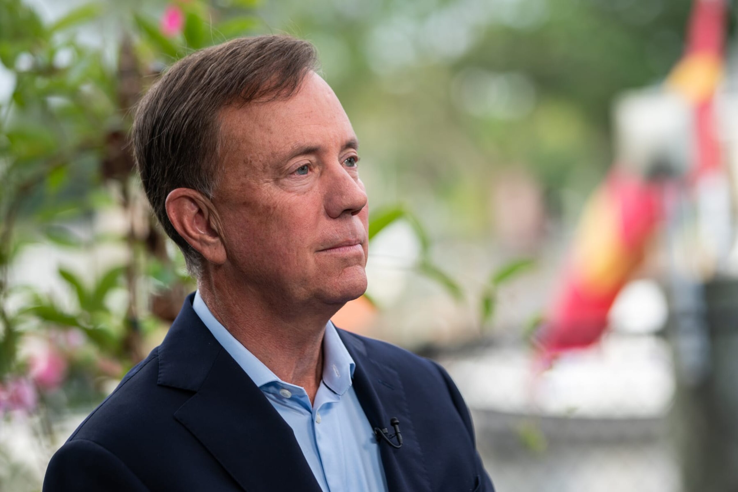 Ned Lamont, governor of Connecticut, during a Bloomberg Television/Radio interview at the Greenwich Economic Forum (GEF) in Greenwich, Connecticut, U.S., on Tuesday, Sept. 21, 2021. The GEF brings together leaders in global finance, business, media and government for global investment forums to discuss the economic implications of the defining issues of our times. Photographer: Jeenah Moon/Bloomberg via Getty Images Ned Lamont, governor of Connecticut, during a Bloomberg Television/Radio interview at the Greenwich Economic Forum (GEF) in Greenwich, Connecticut, U.S., on Tuesday, Sept. 21, 2021. The GEF brings together leaders in global finance, business, media and government for global investment forums to discuss the economic implications of the defining issues of our times. Photographer: Jeenah Moon/Bloomberg via Getty Images