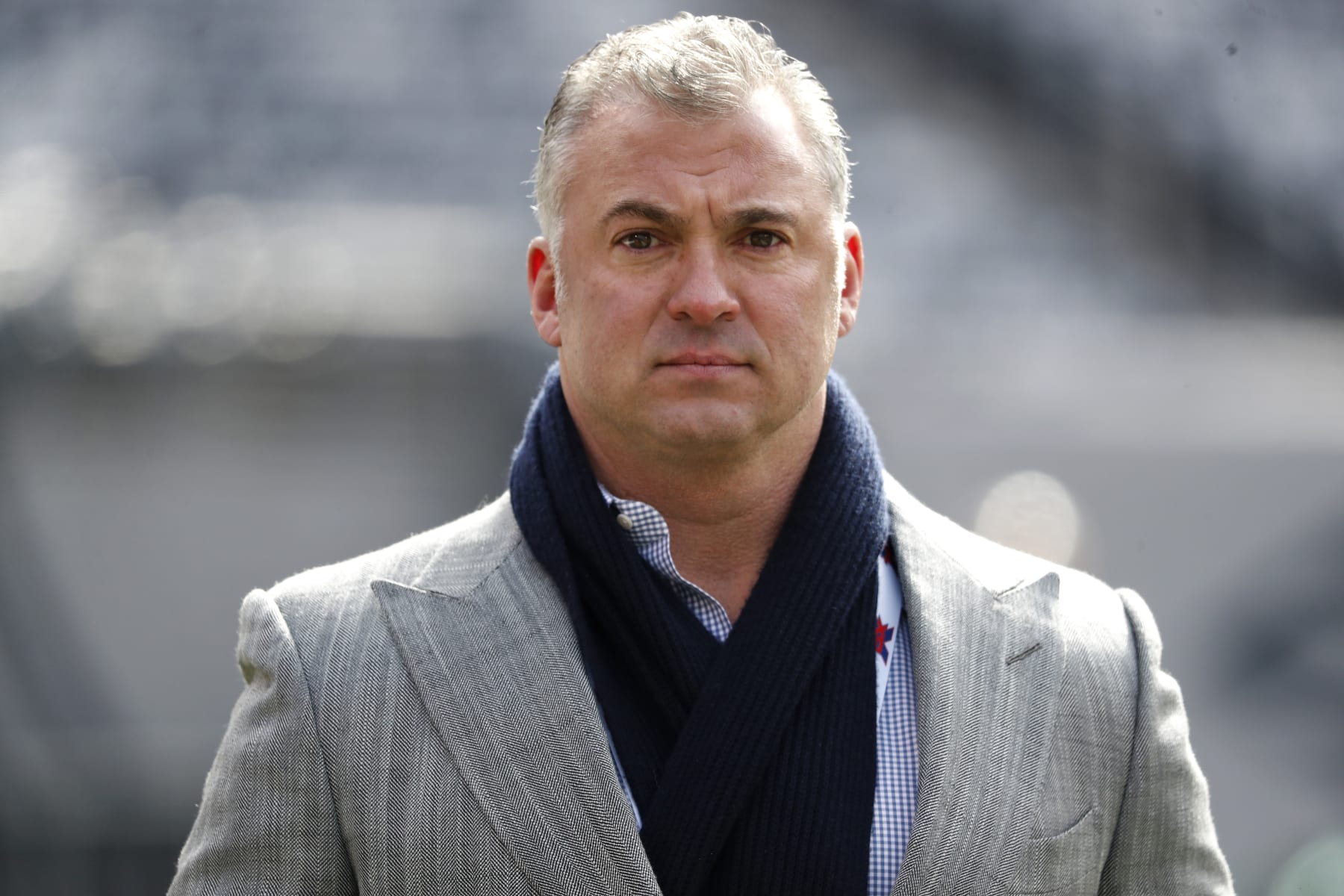 EAST RUTHERFORD, NEW JERSEY - FEBRUARY 09: Shane McMahon walks on the field before the XFL game between the NY Guardians and the Tampa Bay Vipers at MetLife Stadium on February 09, 2020 in East Rutherford, New Jersey. (Photo by Michael Owens/Getty Images)