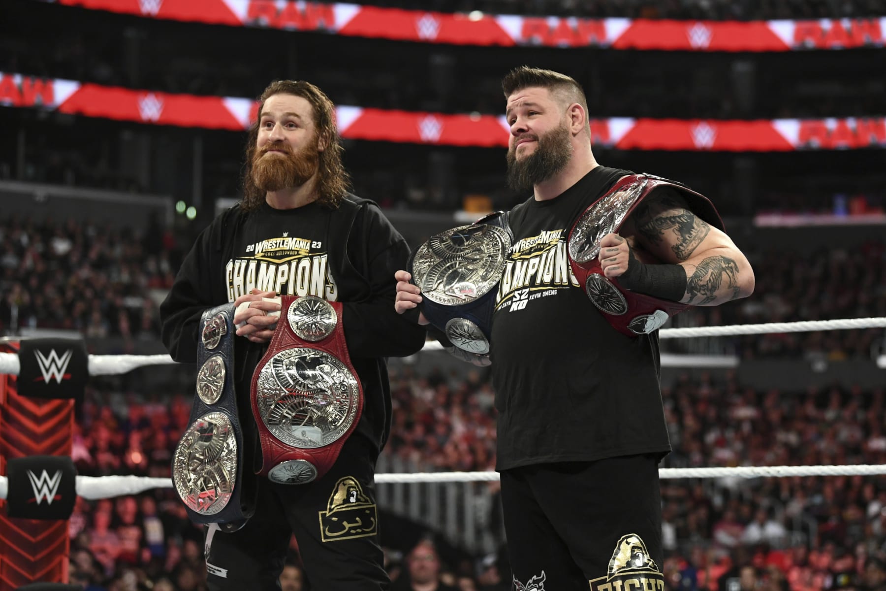 New tag team champions Sami Zayn and Kevin Owens headlined Friday's SmackDown.
