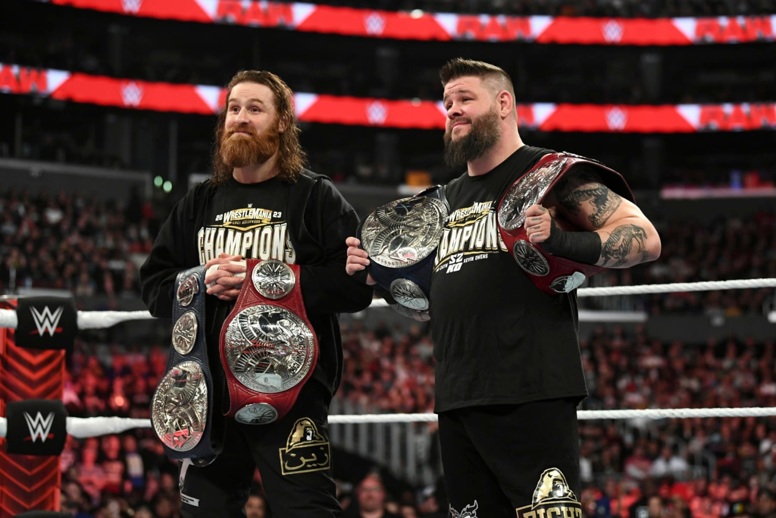 New tag team champions Sami Zayn and Kevin Owens headlined Friday's SmackDown. New tag team champions Sami Zayn and Kevin Owens headlined Friday's SmackDown.