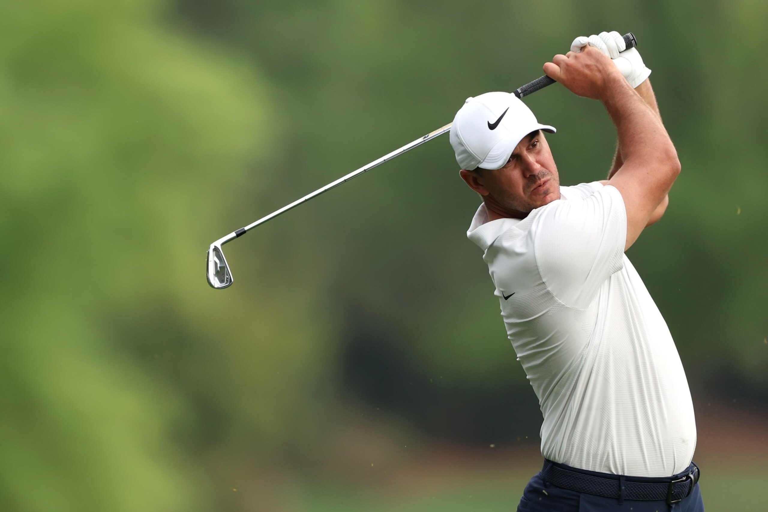 AUGUSTA, GEORGIA - APRIL 07: Brooks Koepka of the United States plays a shot on the fifth hole during the second round of the 2023 Masters Tournament at Augusta National Golf Club on April 07, 2023 in Augusta, Georgia. (Photo by Christian Petersen/Getty Images)