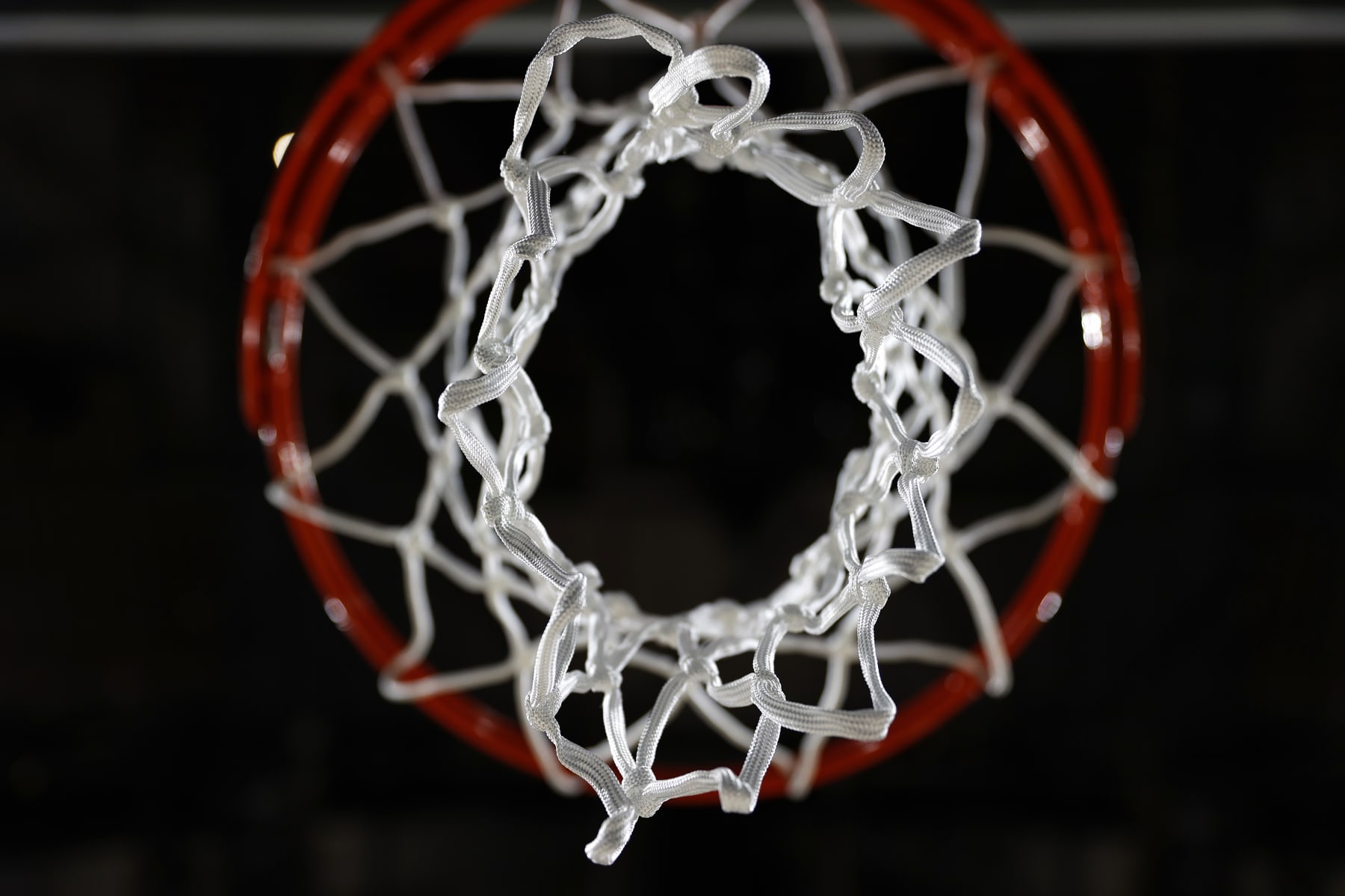 SEATTLE, WASHINGTON - MARCH 22: A detail of a basketball hoop and net are seen before the Women's NCAA Basketball Tournament at Climate Pledge Arena on March 22, 2023 in Seattle, Washington. (Photo by Steph Chambers/Getty Images)
