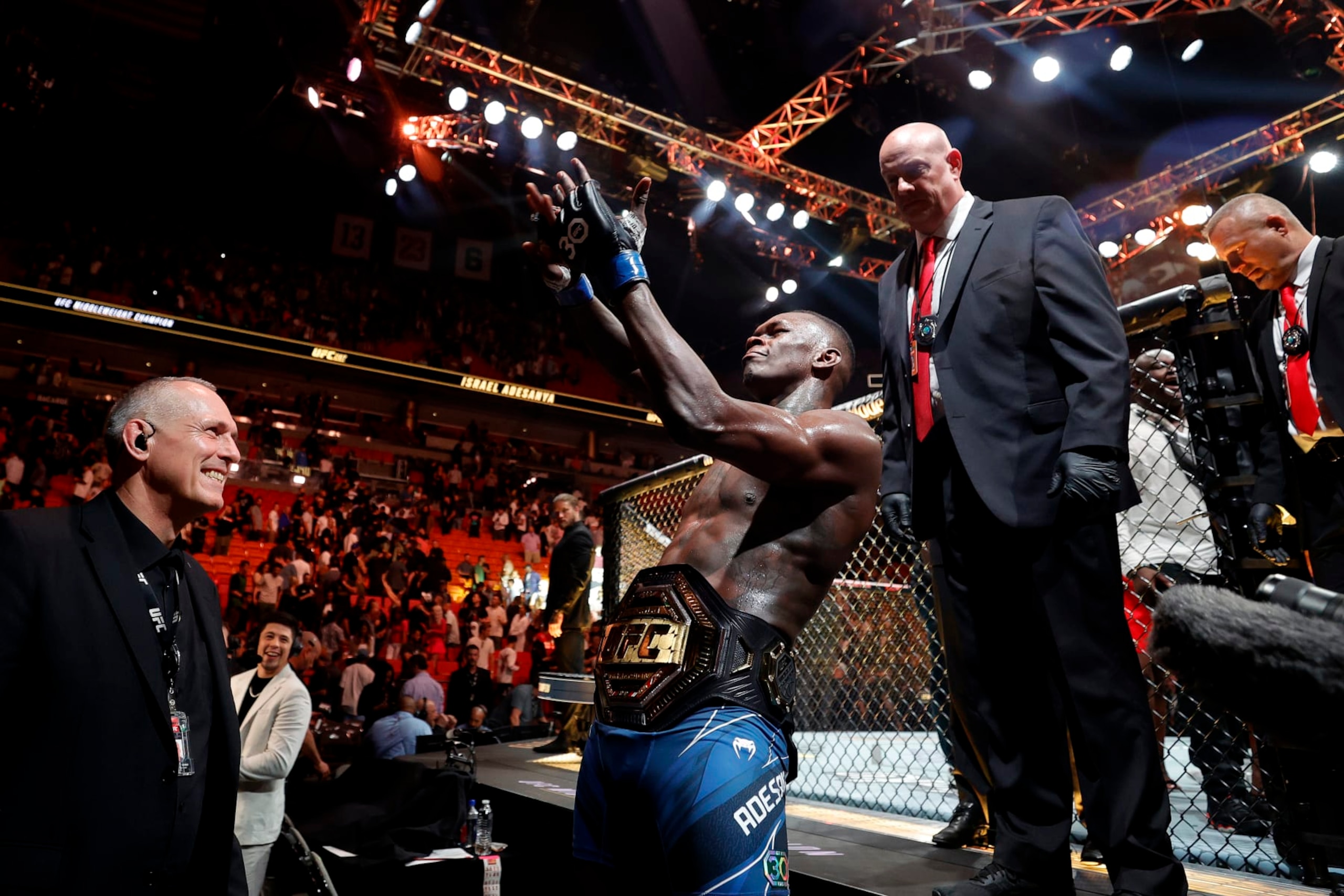UFC middleweight champion Israel Adesanya.