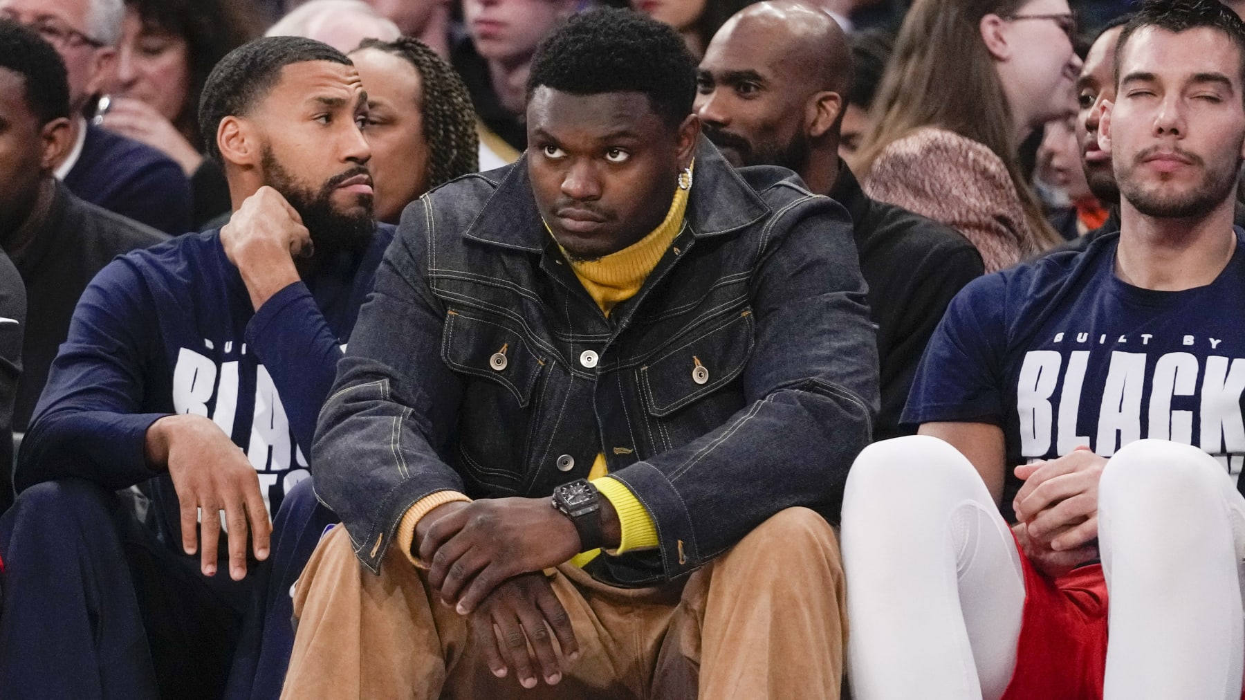 New Orleans Pelicans forward Zion Williamson during the second half of an NBA basketball game against the New York Knicks, Saturday, Feb. 25, 2023, at Madison Square Garden in New York. The Knicks won 128-106. (AP Photo/Mary Altaffer)