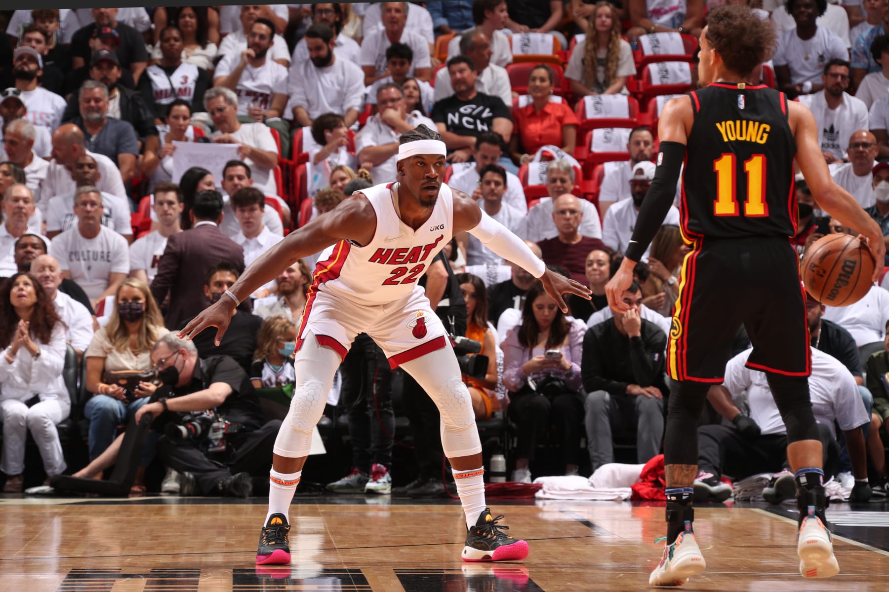 Jimmy Butler and Trae Young