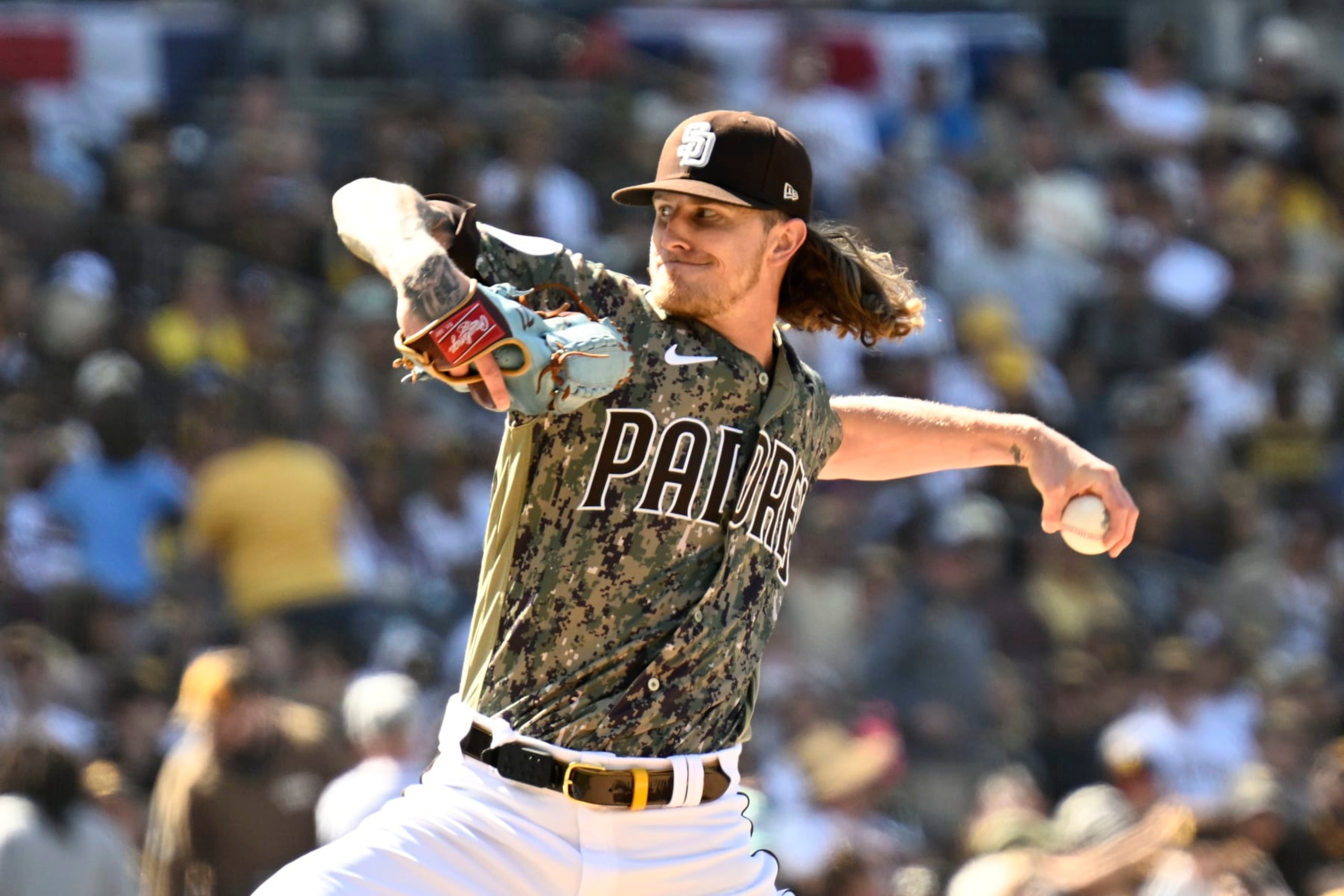 SAN DIEGO, CA - APRIL 2: Josh Hader #71 of the San Diego Padres pitches during the ninth inning of a baseball game against the Colorado Rockies on April 2, 2023 at Petco Park in San Diego, California. (Photo by Denis Poroy/Getty Images)