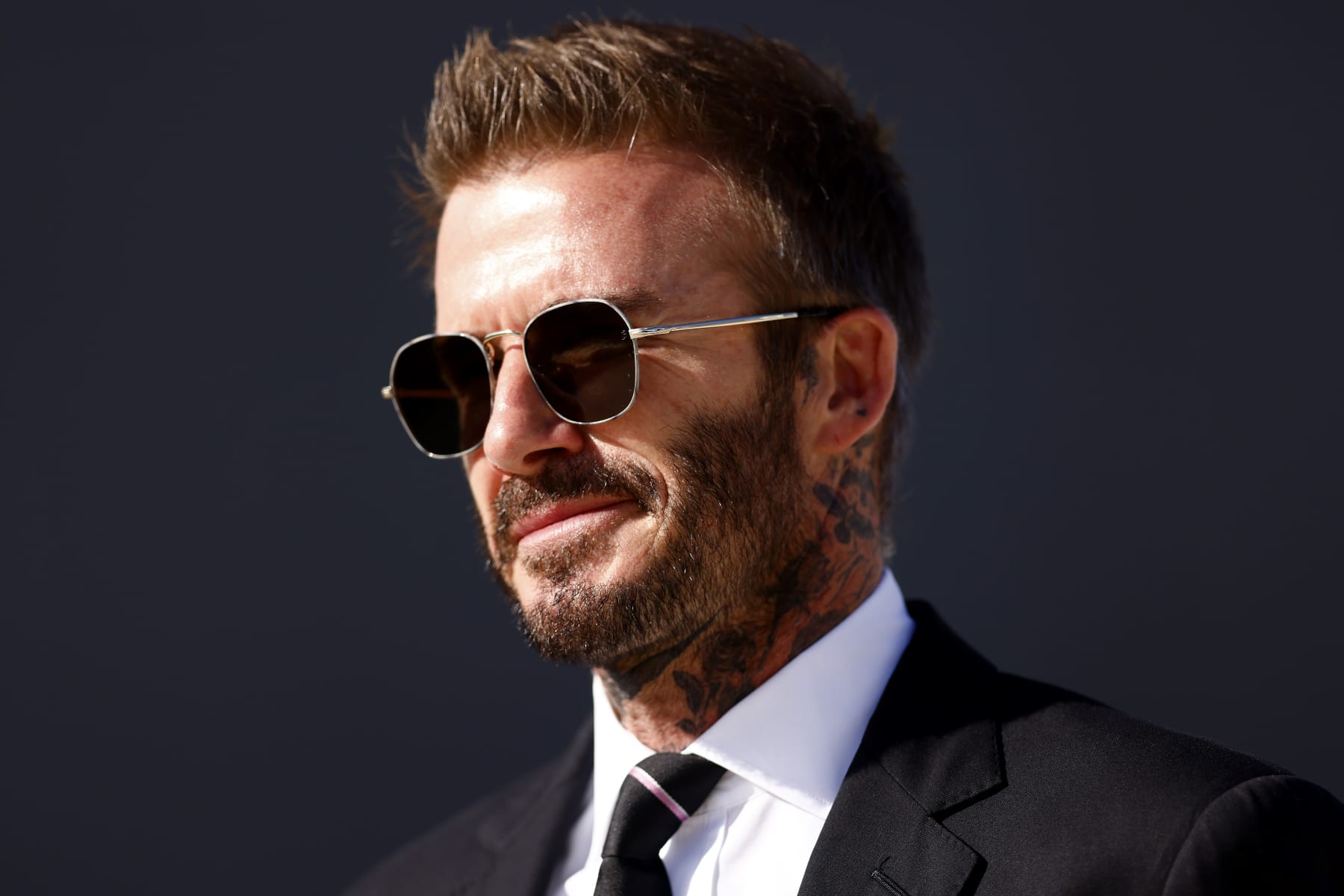FORT LAUDERDALE, FLORIDA - OCTOBER 30: Owner David Beckham of Inter Miami CF looks on after the game between Inter Miami CF and New York City FC at DRV PNK Stadium on October 30, 2021 in Fort Lauderdale, Florida. (Photo by Michael Reaves/Getty Images)