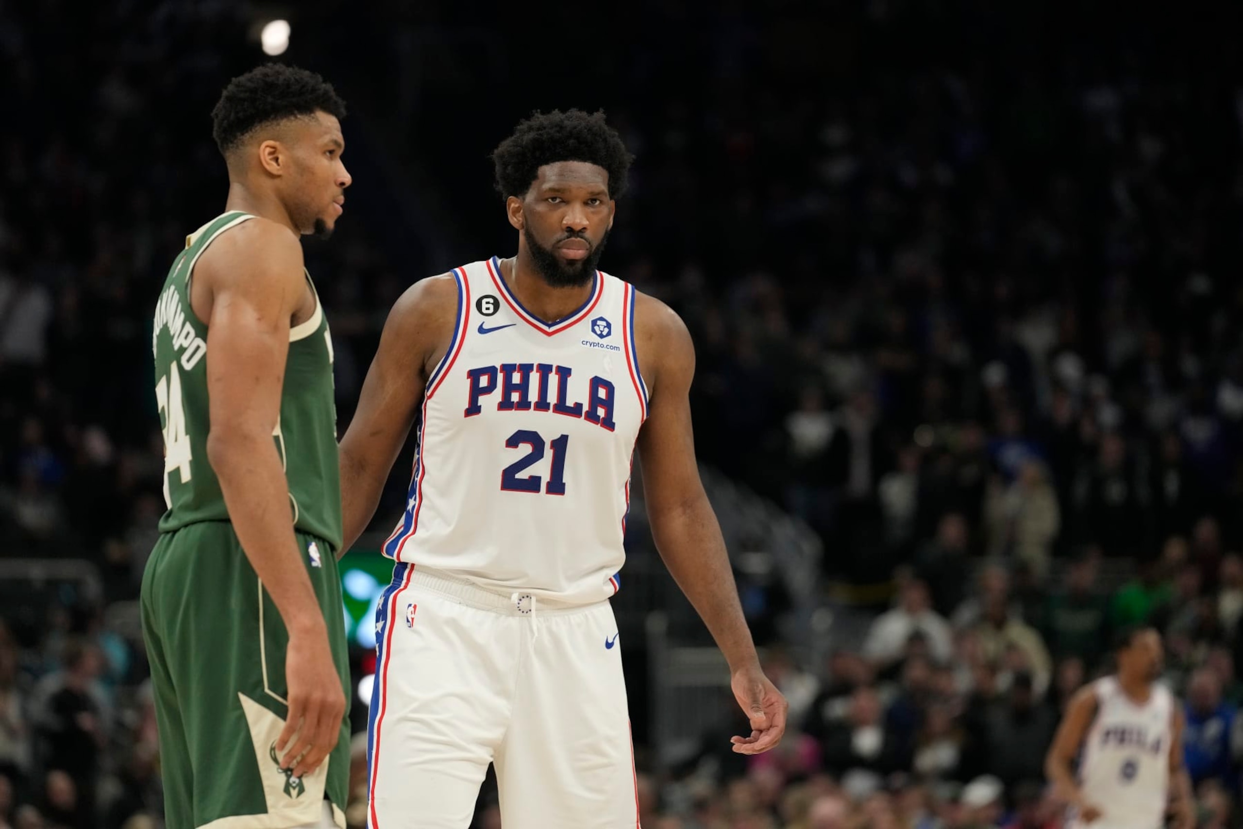 Gianni Antetokounmpo and Joel Embiid
