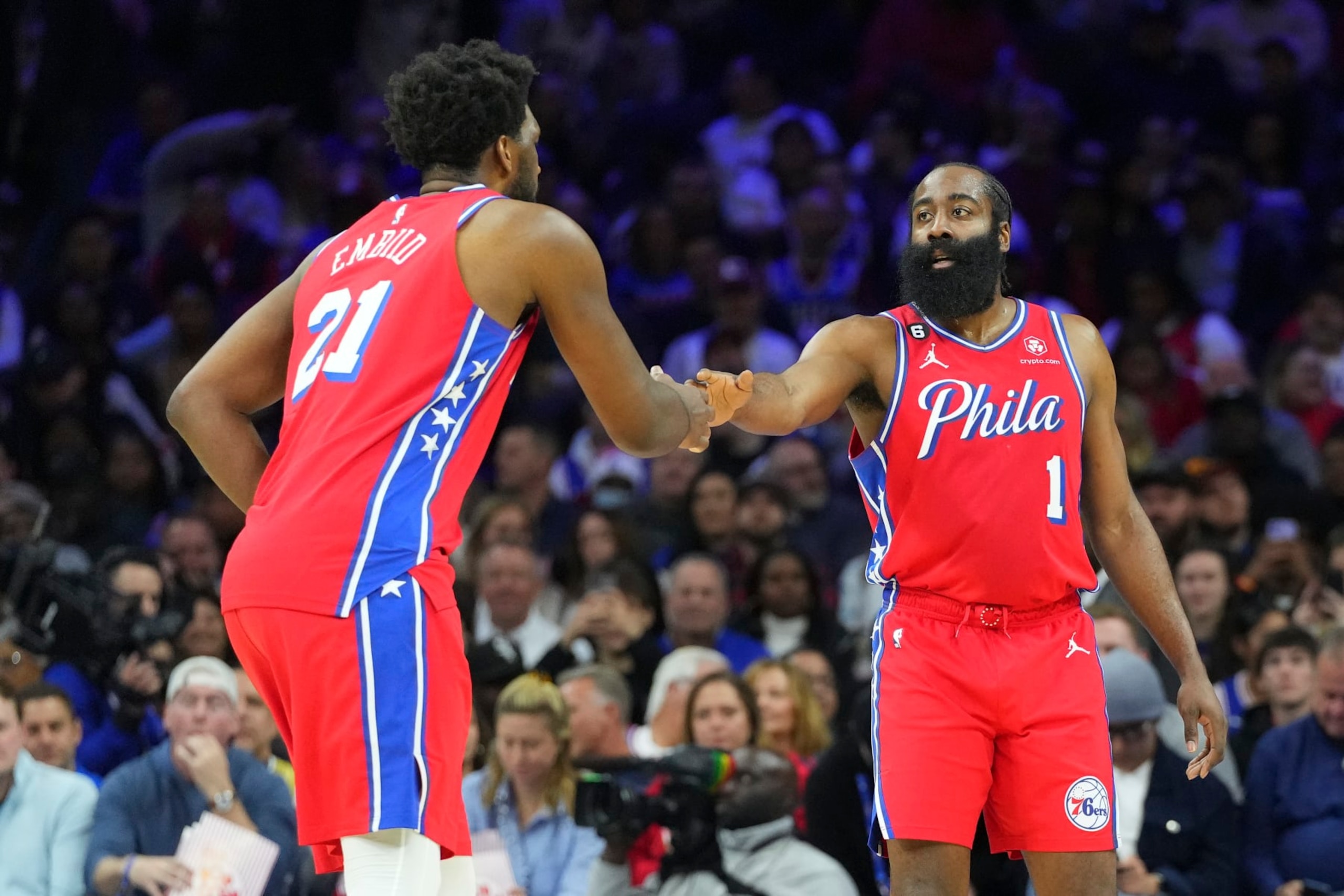 Joel Embiid and James Harden