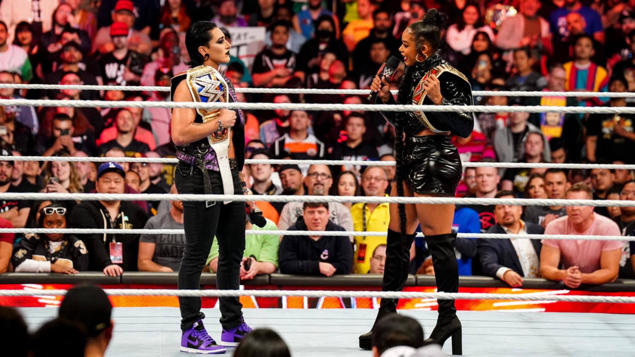 Who will lose their precious prize first: Rhea Ripley or Bianca Belair?