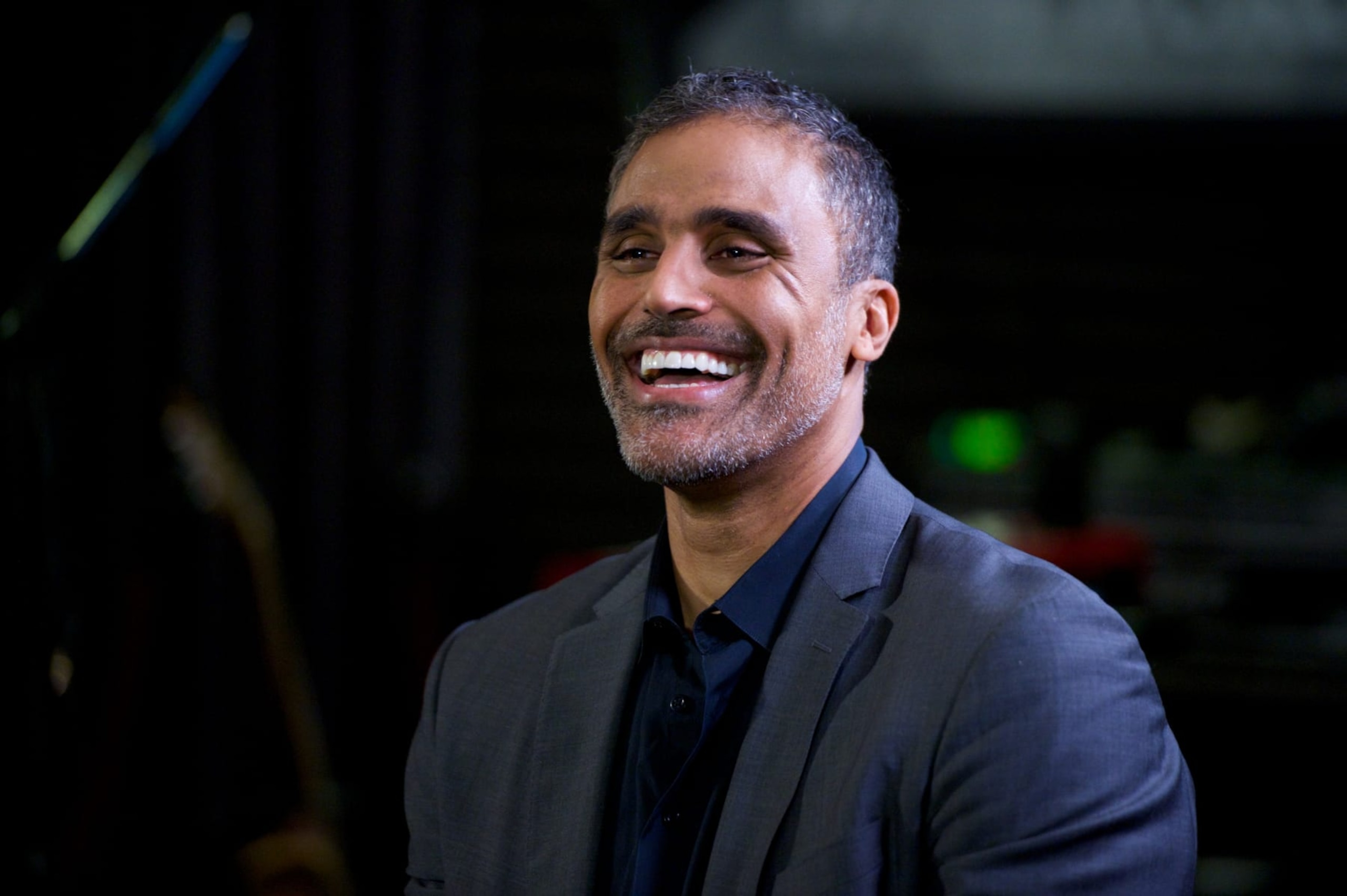 HOLLYWOOD, CA - JULY 14:  Former Lakers basketball player  Rick Fox interviews the cast of VH1's "Hit The Floor" at The Sayers Club on July 14, 2014 in Hollywood, California.  (Photo by Earl Gibson III/WireImage)