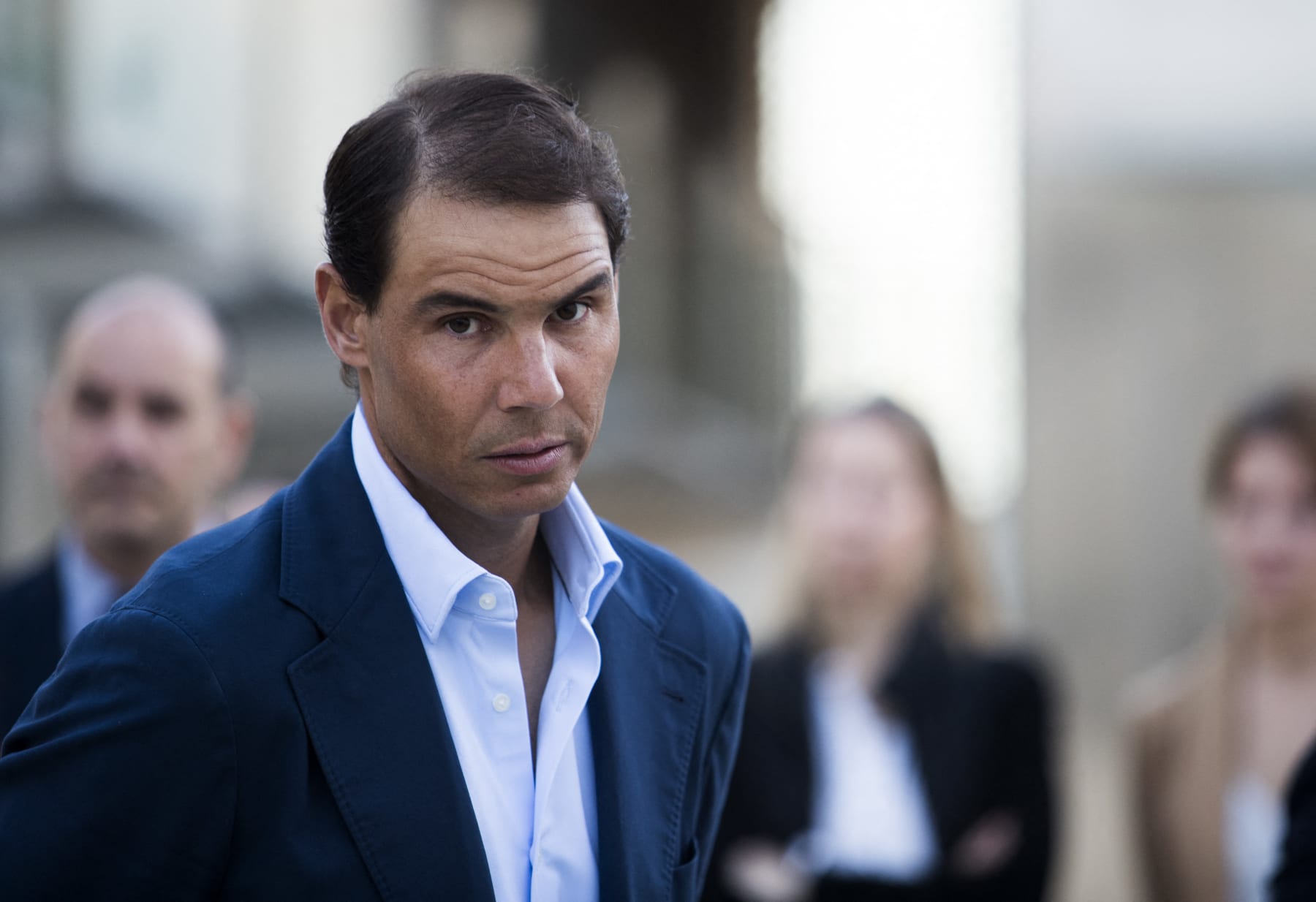 Spanish tennis player Rafa Nadal arrives at the awards ceremony of the Rafa Nadal Foundation in Palma de Mallorca on March 27, 2023. (Photo by JAIME REINA / AFP) (Photo by JAIME REINA/AFP via Getty Images)