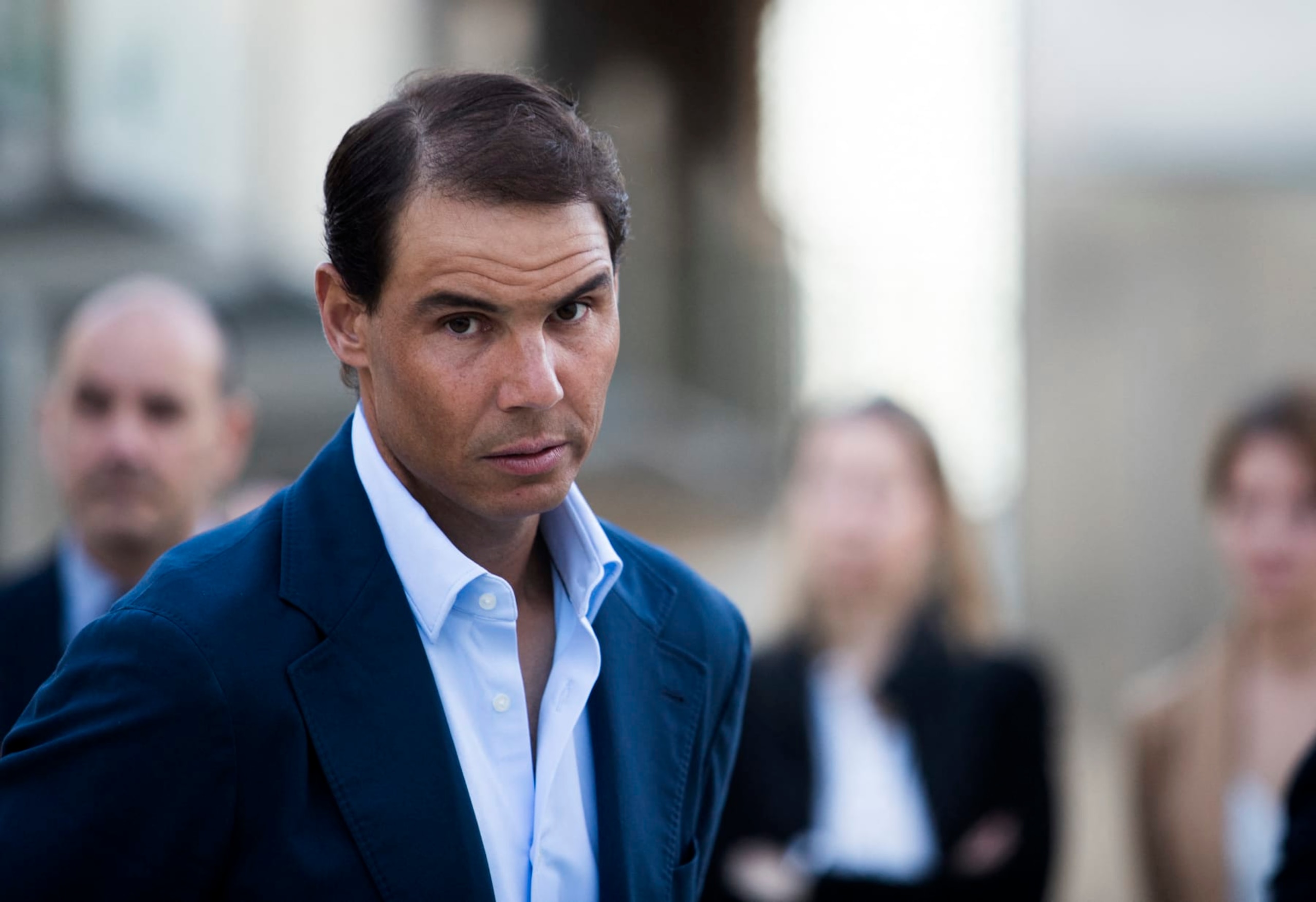 Spanish tennis player Rafa Nadal arrives at the awards ceremony of the Rafa Nadal Foundation in Palma de Mallorca on March 27, 2023. (Photo by JAIME REINA / AFP) (Photo by JAIME REINA/AFP via Getty Images)