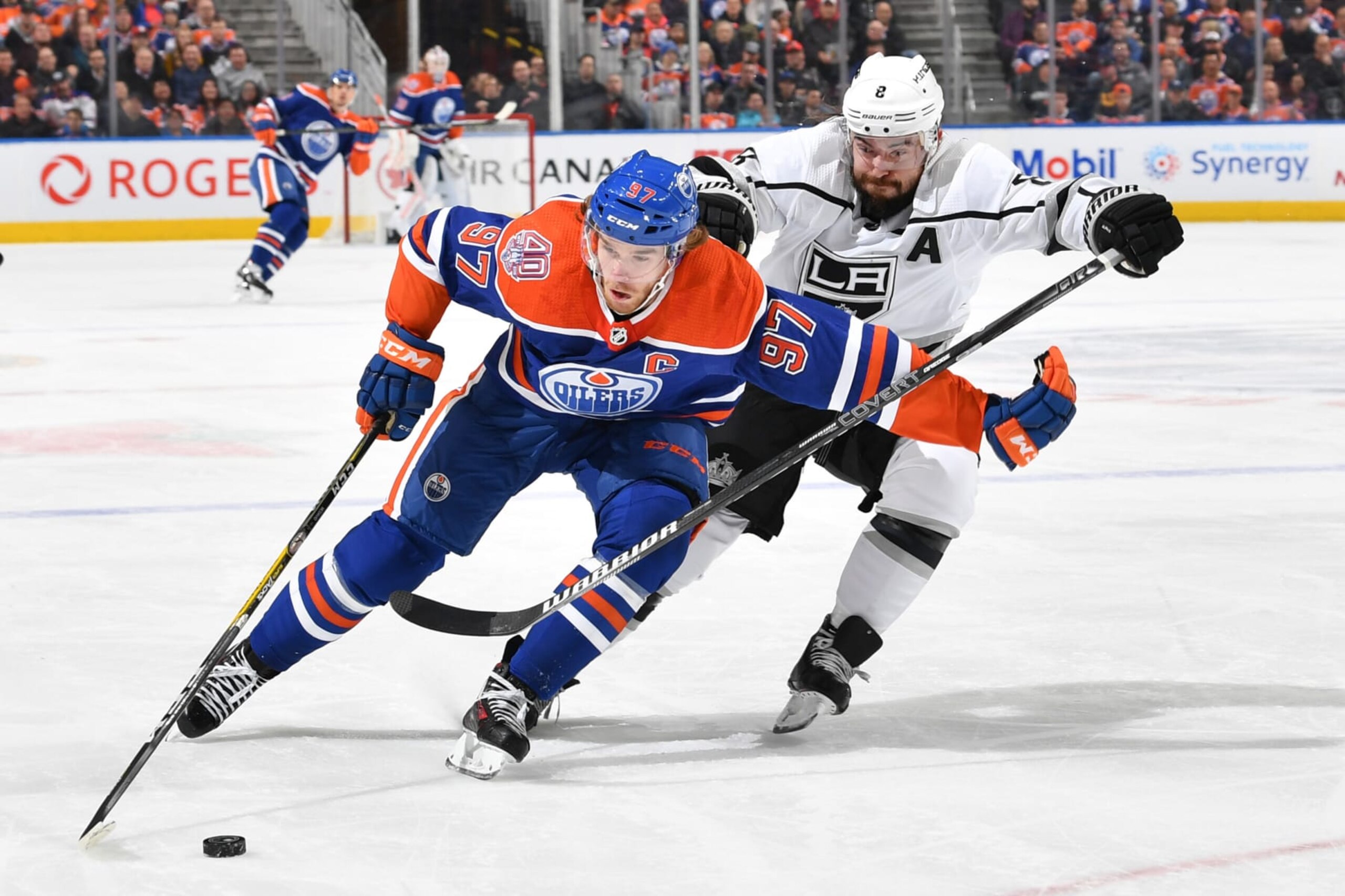 Edmonton's Connor McDavid and Los Angeles' Drew Doughty