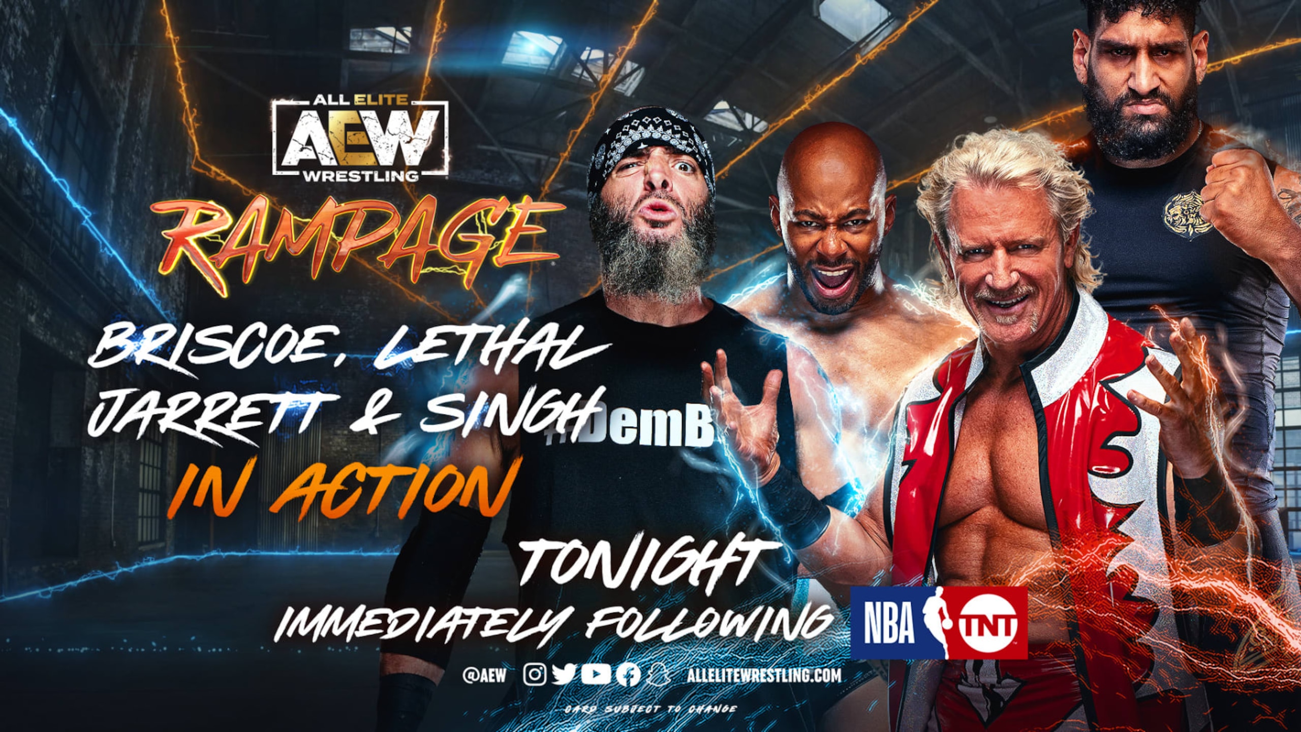 Mark Briscoe, Jay Lethal, Jeff Jarrett and Satnam Singh.