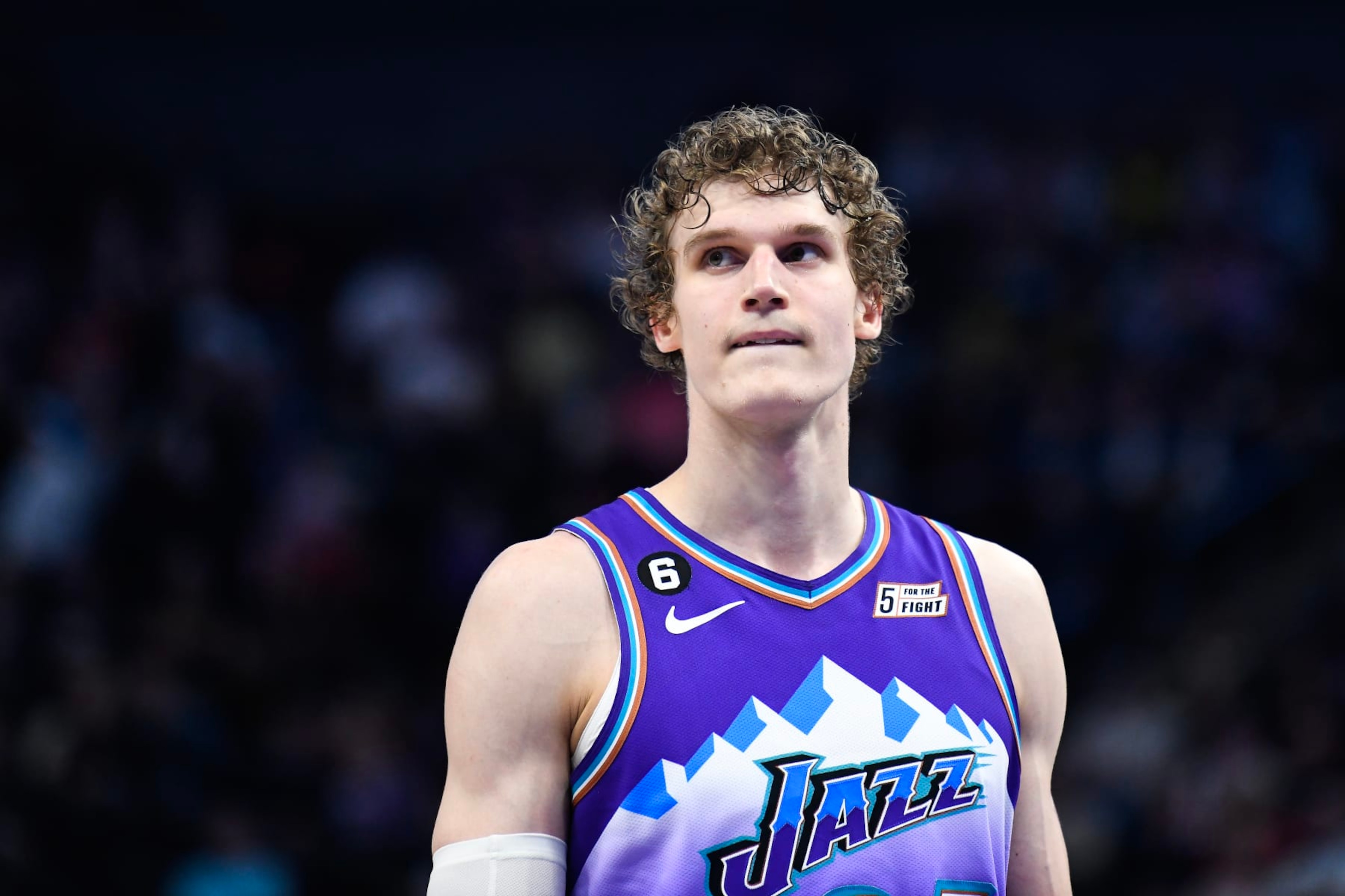 SALT LAKE CITY, UTAH - MARCH 27: Lauri Markkanen #23 of the Utah Jazz in action during the second half of a game against the Phoenix Suns at Vivint Arena on March 27, 2023 in Salt Lake City, Utah. NOTE TO USER: User expressly acknowledges and agrees that, by downloading and or using this photograph, User is consenting to the terms and conditions of the Getty Images License Agreement. (Photo by Alex Goodlett/Getty Images)