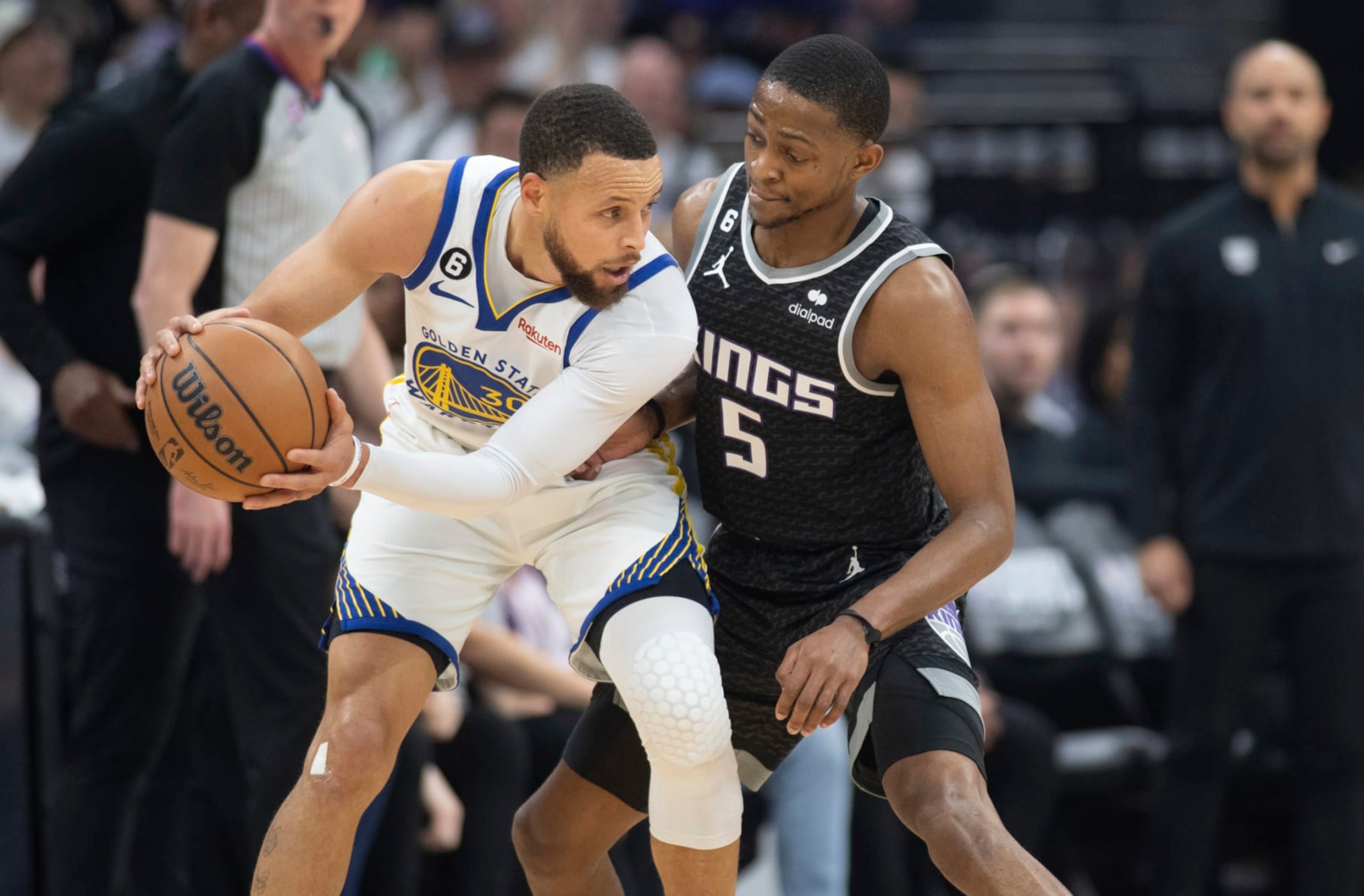 Stephen Curry and De'Aaron Fox