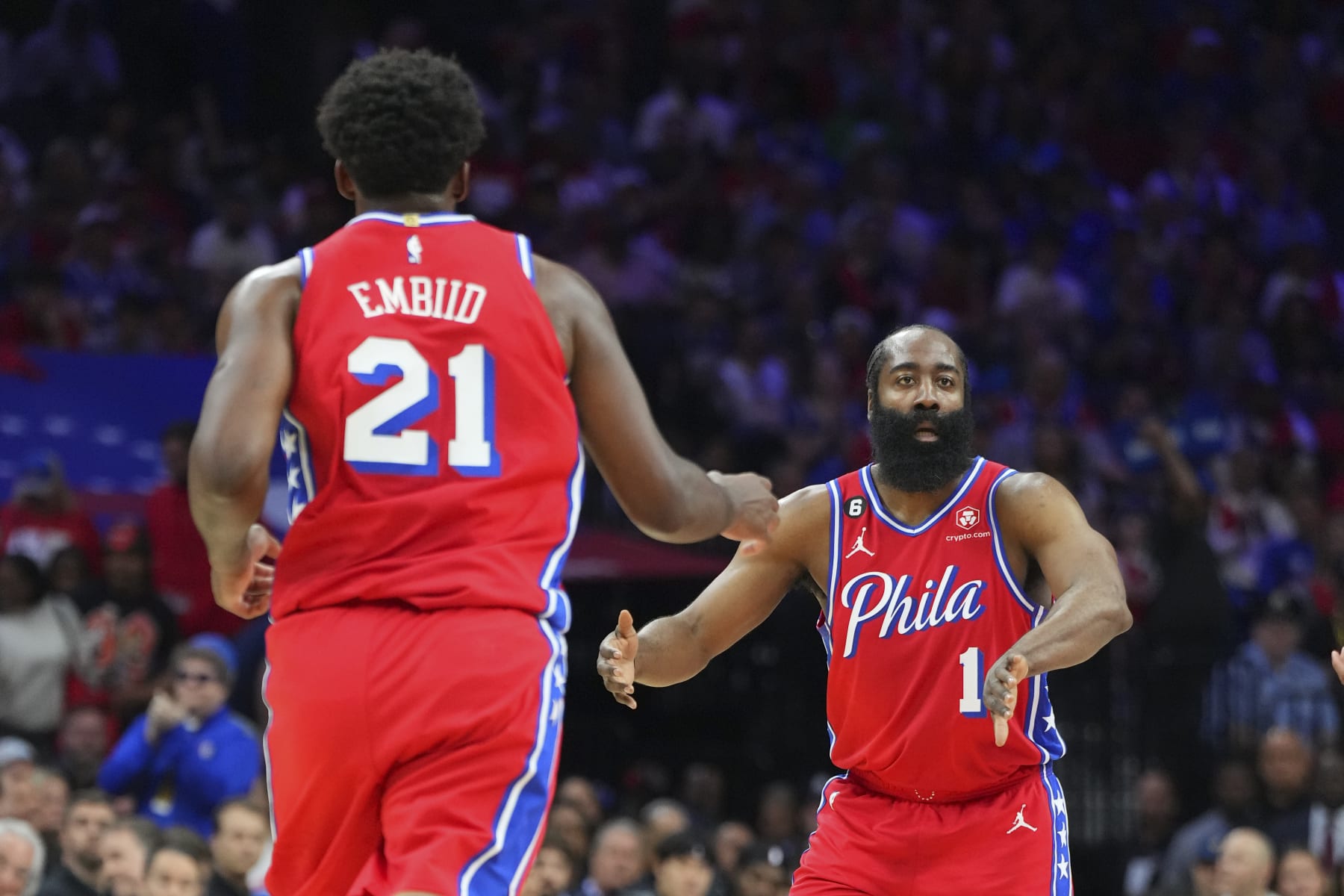 Joel Embiid and James Harden