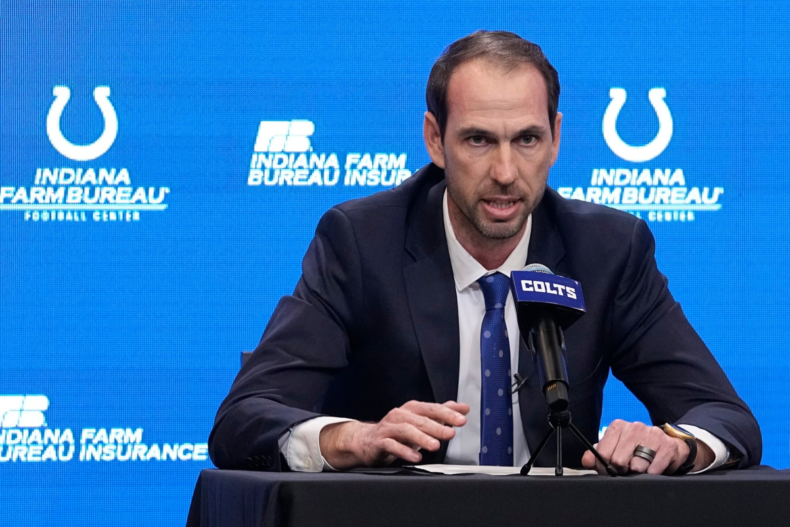 Colts head coach Shane Steichen 