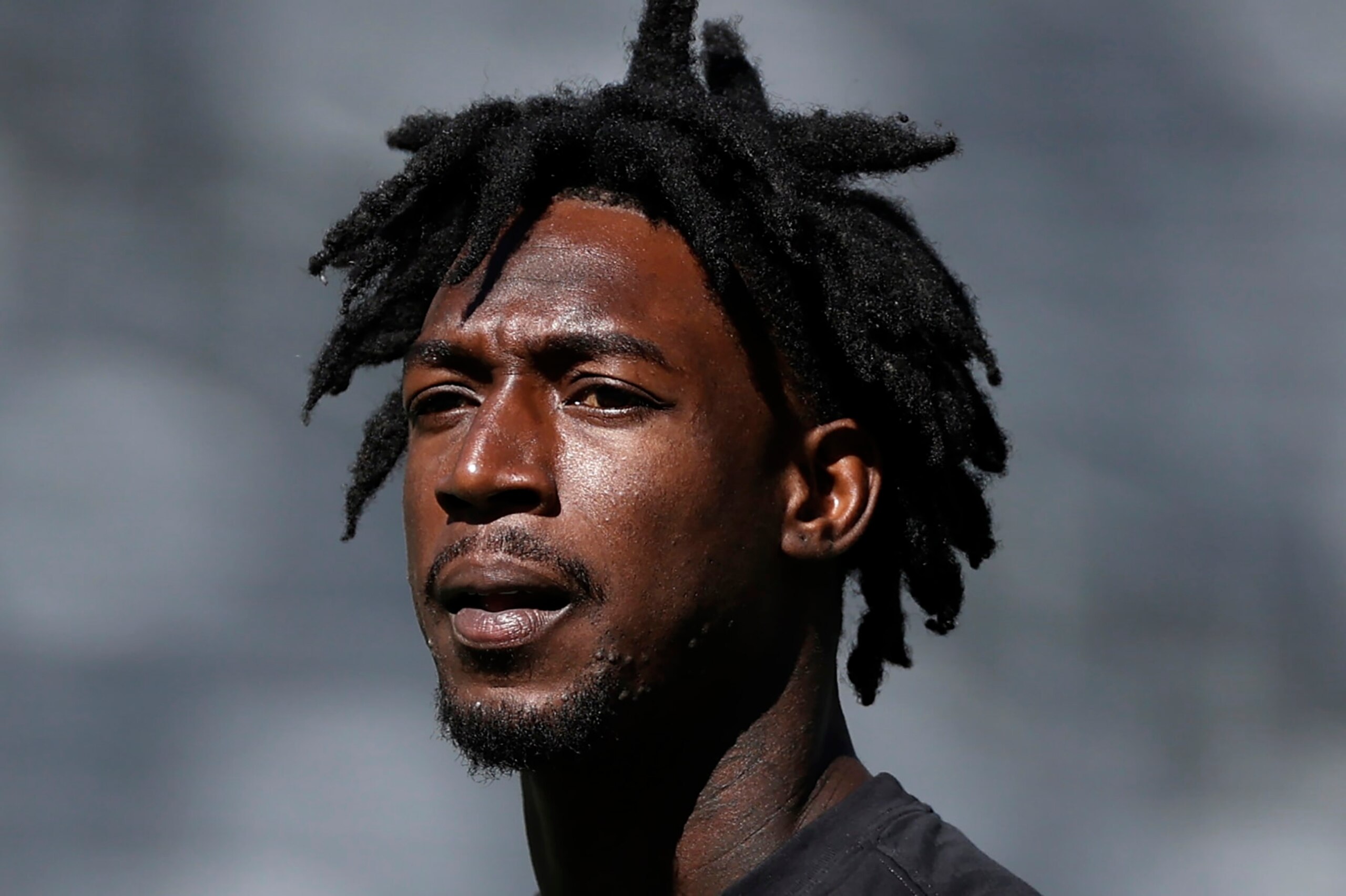 FILE - Atlanta Falcons wide receiver Calvin Ridley (18) warms up before an NFL football game against the New York Giants, Sunday, Sept. 26, 2021, in East Rutherford, N.J. Falcons wide receiver Calvin Ridley has been suspended for the 2022 season for betting on NFL games in the 2021 season. The suspension announced by NFL commissioner Roger Goodell on Monday, March 7, 2022, is for activity that took place while Ridley was away from the team while addressing mental health concerns. (AP Photo/Adam Hunger, File) FILE - Atlanta Falcons wide receiver Calvin Ridley (18) warms up before an NFL football game against the New York Giants, Sunday, Sept. 26, 2021, in East Rutherford, N.J. Falcons wide receiver Calvin Ridley has been suspended for the 2022 season for betting on NFL games in the 2021 season. The suspension announced by NFL commissioner Roger Goodell on Monday, March 7, 2022, is for activity that took place while Ridley was away from the team while addressing mental health concerns. (AP Photo/Adam Hunger, File)