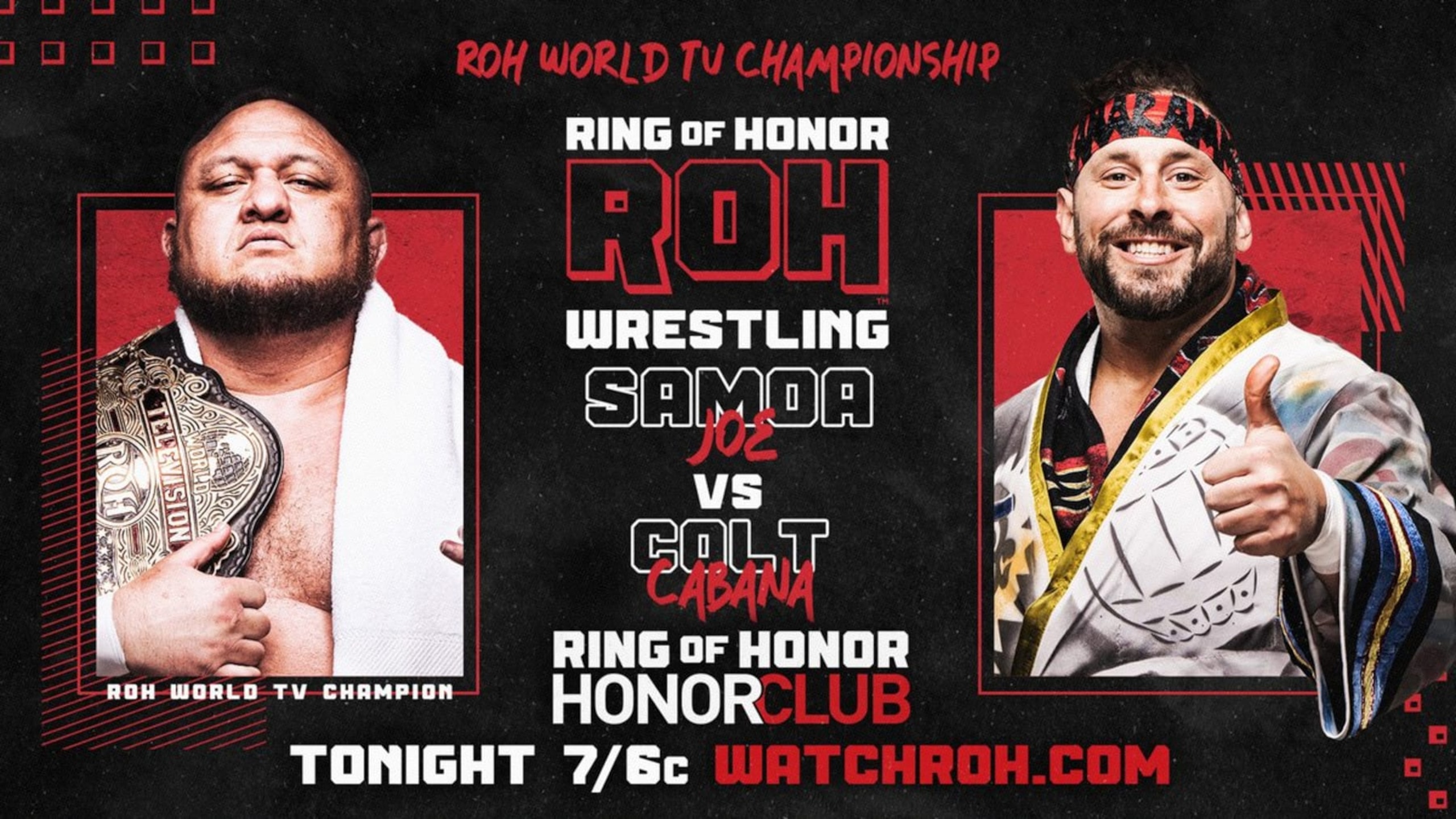 Samoa Joe and Colt Cabana. Samoa Joe and Colt Cabana.