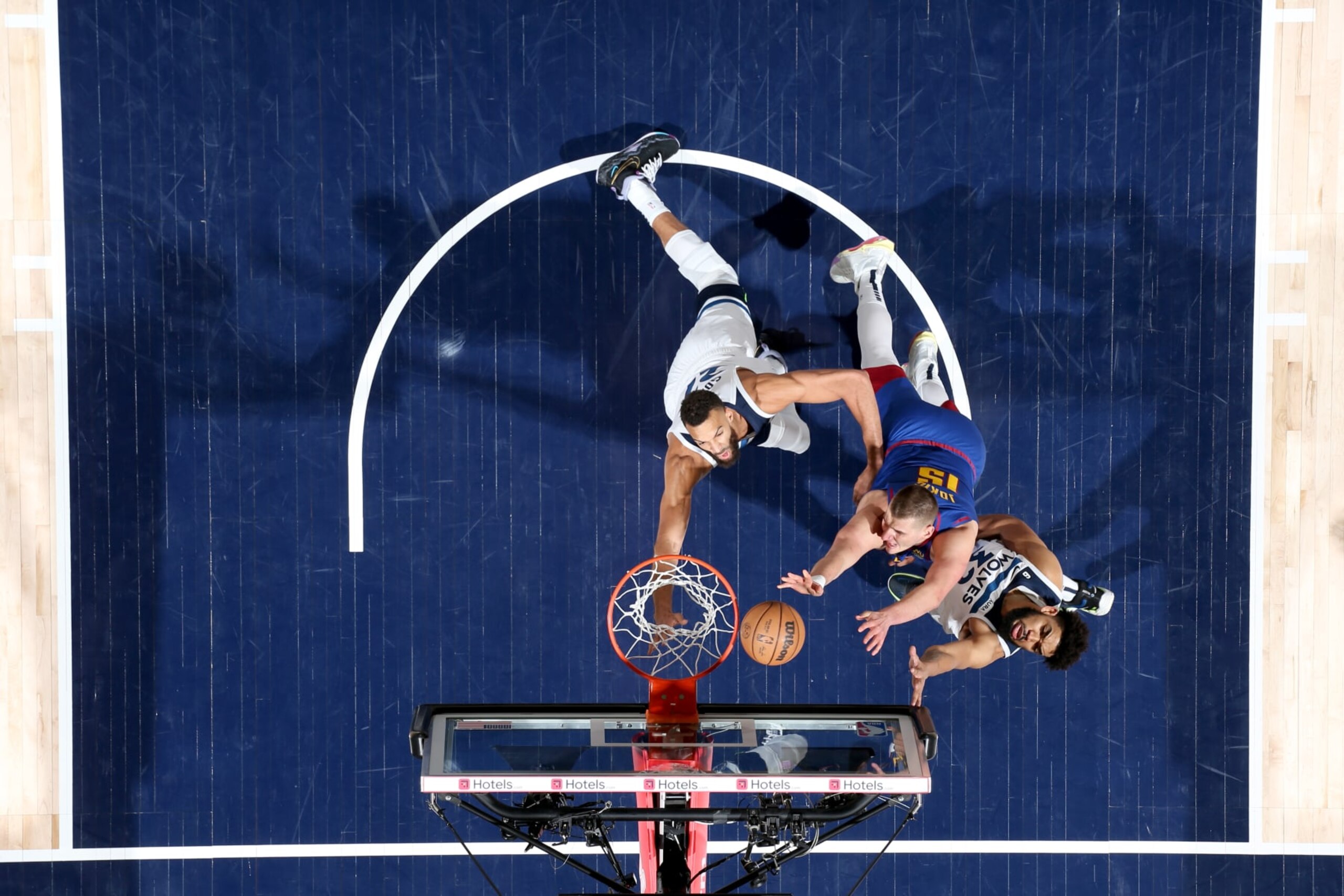 MINNEAPOLIS, MN - APRIL 21: Nikola Jokic #15 of the Denver Nuggets shoots the ball during the game against the Minnesota Timberwolves during Round 1 Game 3 of the 2023 NBA Playoffs on April 21, 2023 at Target Center in Minneapolis, Minnesota. NOTE TO USER: User expressly acknowledges and agrees that, by downloading and or using this Photograph, user is consenting to the terms and conditions of the Getty Images License Agreement. Mandatory Copyright Notice: Copyright 2023 NBAE (Photo by David Sherman/NBAE via Getty Images) MINNEAPOLIS, MN - APRIL 21: Nikola Jokic #15 of the Denver Nuggets shoots the ball during the game against the Minnesota Timberwolves during Round 1 Game 3 of the 2023 NBA Playoffs on April 21, 2023 at Target Center in Minneapolis, Minnesota. NOTE TO USER: User expressly acknowledges and agrees that, by downloading and or using this Photograph, user is consenting to the terms and conditions of the Getty Images License Agreement. Mandatory Copyright Notice: Copyright 2023 NBAE (Photo by David Sherman/NBAE via Getty Images)