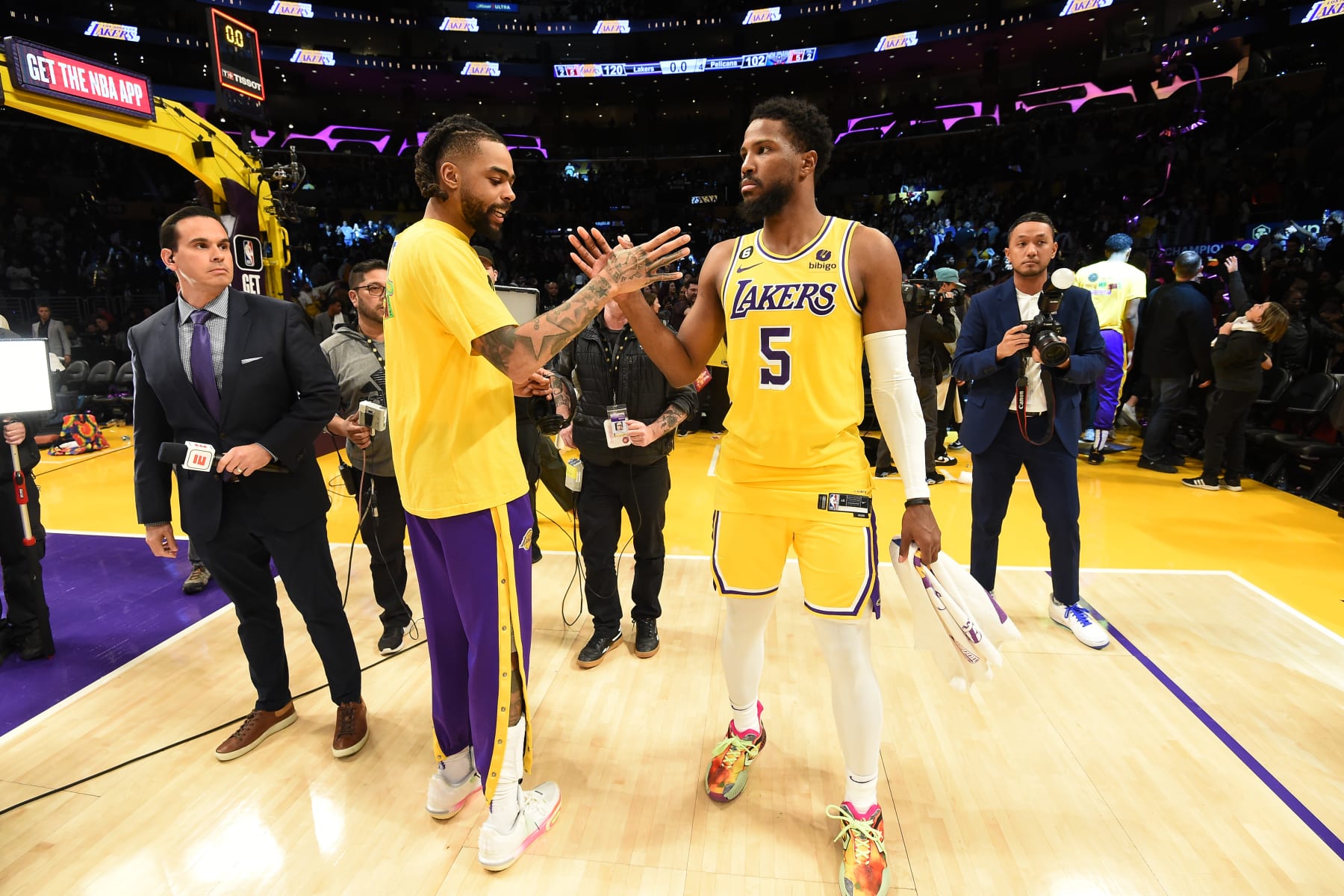 D'Angelo Russell (right) and Malik Beasley (left)