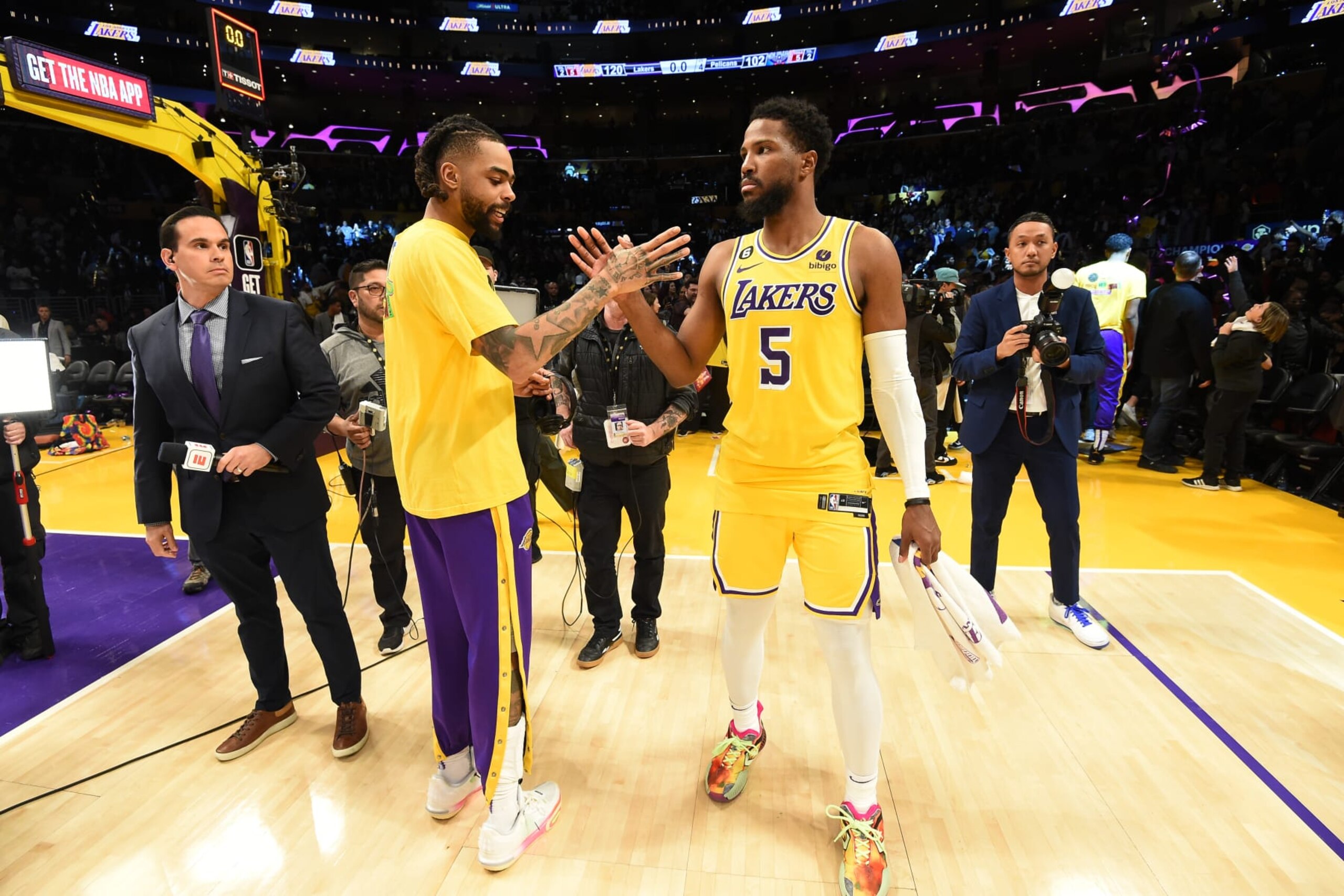 D'Angelo Russell (right) and Malik Beasley (left)
