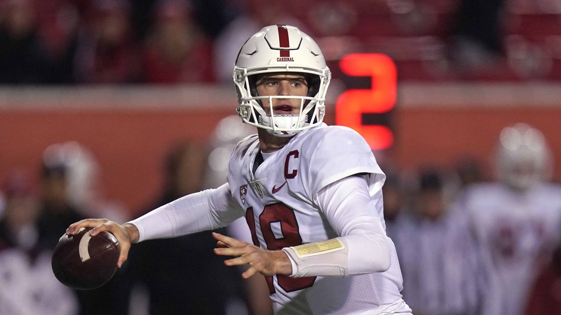 Stanford quarterback Tanner McKee (18) throws against Utah during the second half of an NCAA college football game against Utah Saturday, Nov. 12, 2022, in Salt Lake City. (AP Photo/Rick Bowmer)