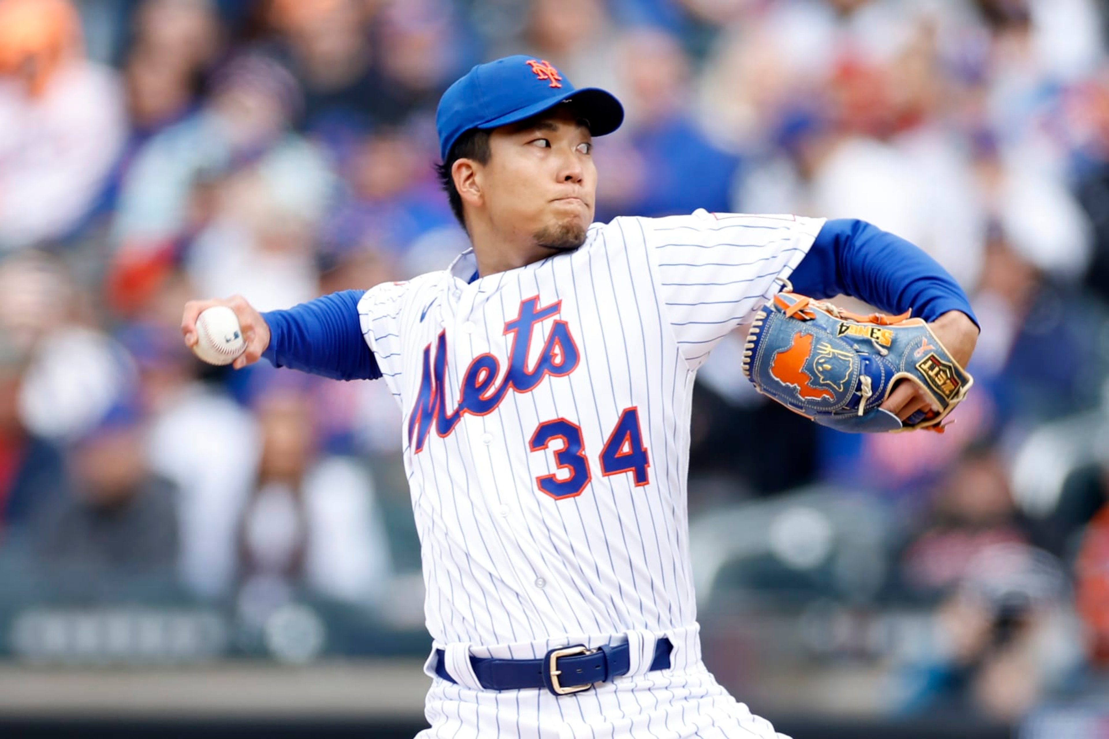Kodai Senga's signature pitch isn't an apparition of an unhittable offering. Kodai Senga's signature pitch isn't an apparition of an unhittable offering.