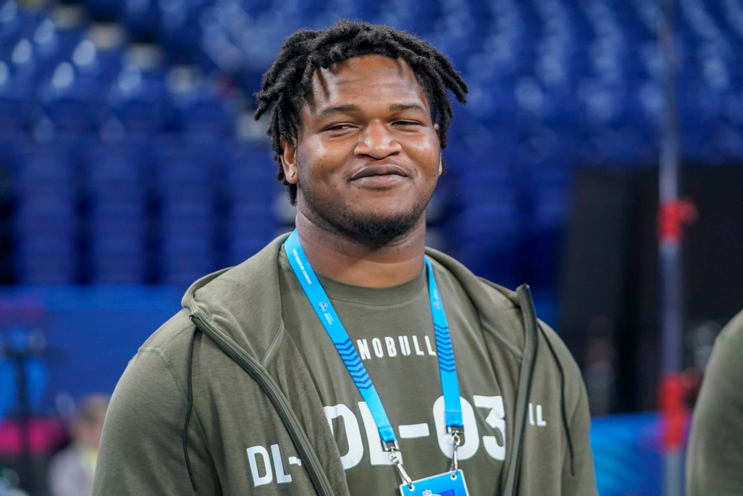 Georgia defensive lineman Jalen Carter watches as players warm up on the field before the NFL football scouting combine in Indianapolis, Thursday, March 2, 2023. (AP Photo/Darron Cummings) Georgia defensive lineman Jalen Carter watches as players warm up on the field before the NFL football scouting combine in Indianapolis, Thursday, March 2, 2023. (AP Photo/Darron Cummings)