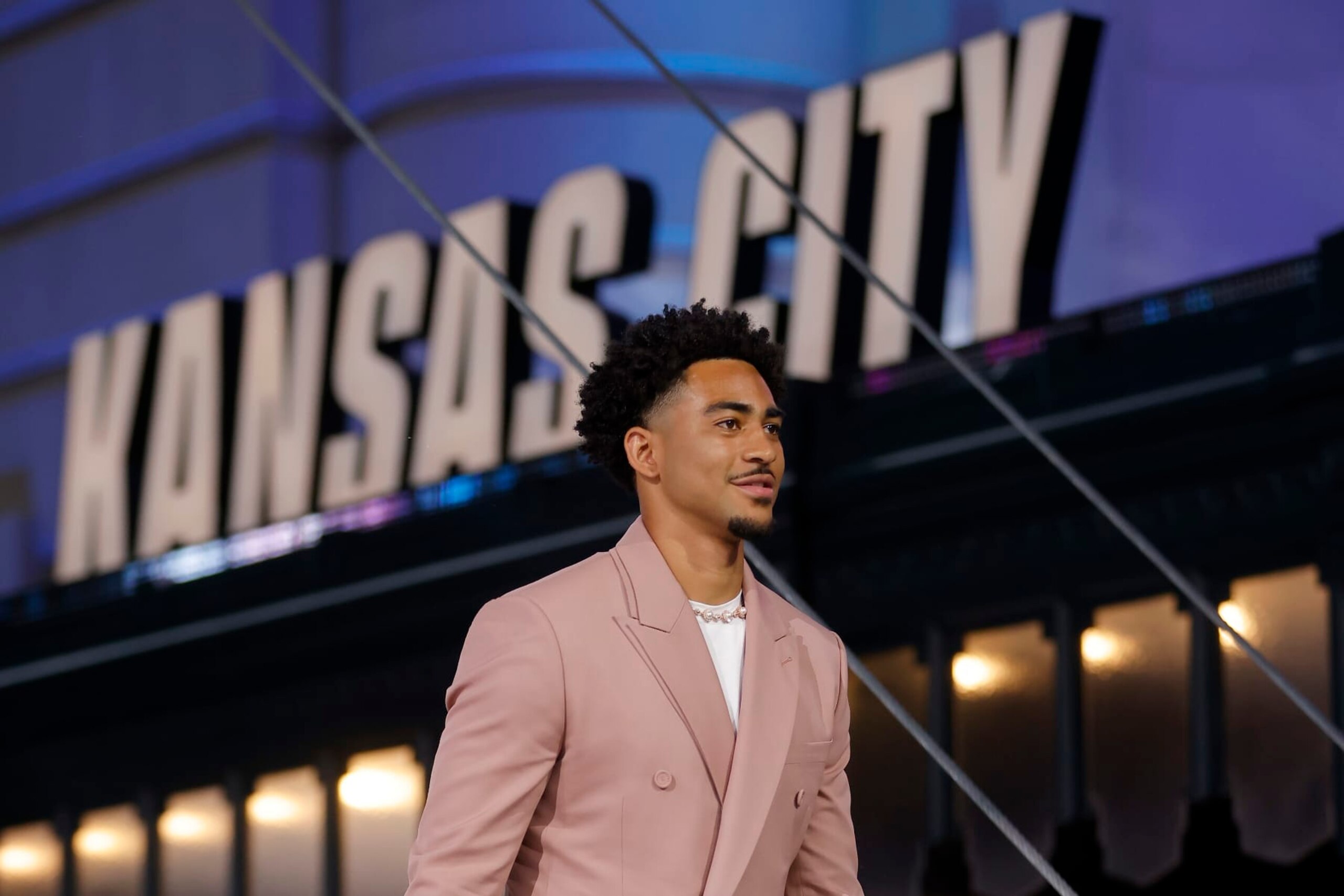 KANSAS CITY, MISSOURI - APRIL 27: Top prospect Bryce Young is introduced during the first round of the 2023 NFL Draft at Union Station on April 27, 2023 in Kansas City, Missouri. (Photo by David Eulitt/Getty Images) KANSAS CITY, MISSOURI - APRIL 27: Top prospect Bryce Young is introduced during the first round of the 2023 NFL Draft at Union Station on April 27, 2023 in Kansas City, Missouri. (Photo by David Eulitt/Getty Images)