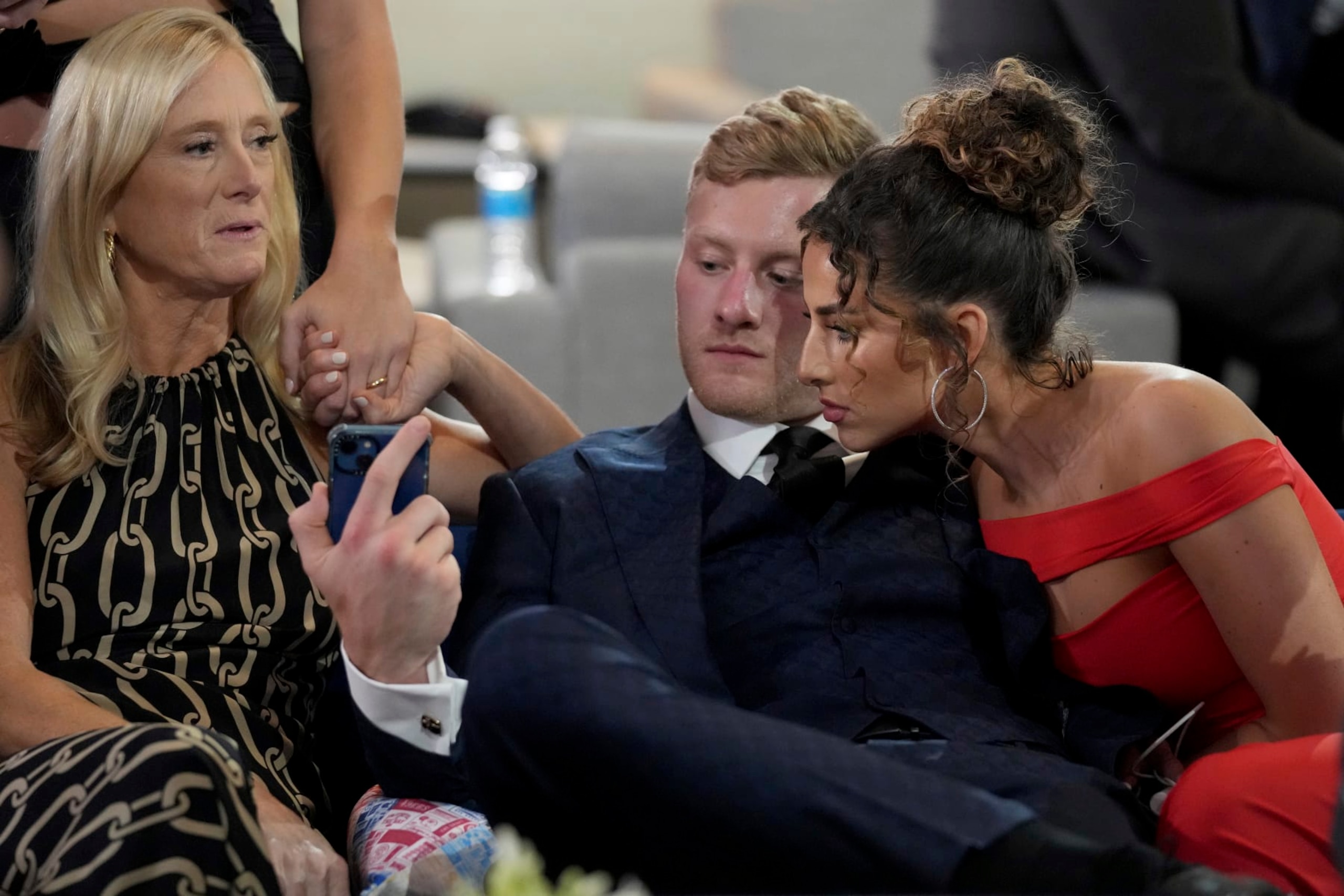 Kentucky quarterback Will Levis waits in the Green Room with family at the 2023 NFL Draft, Thursday, April 27, 2023, in Kansas City, MO. (AP Photo/Doug Benc) Kentucky quarterback Will Levis waits in the Green Room with family at the 2023 NFL Draft, Thursday, April 27, 2023, in Kansas City, MO. (AP Photo/Doug Benc)