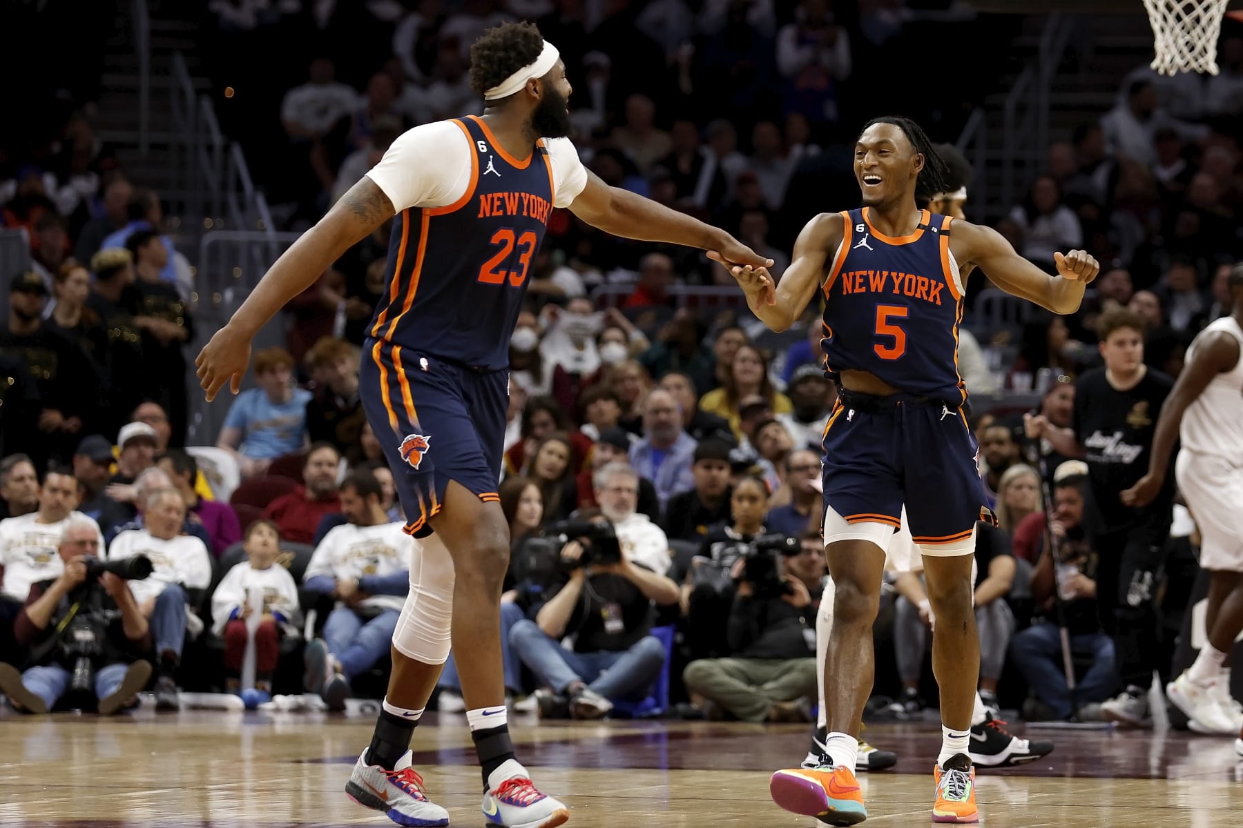 Mitchell Robinson and Immanuel Quickley