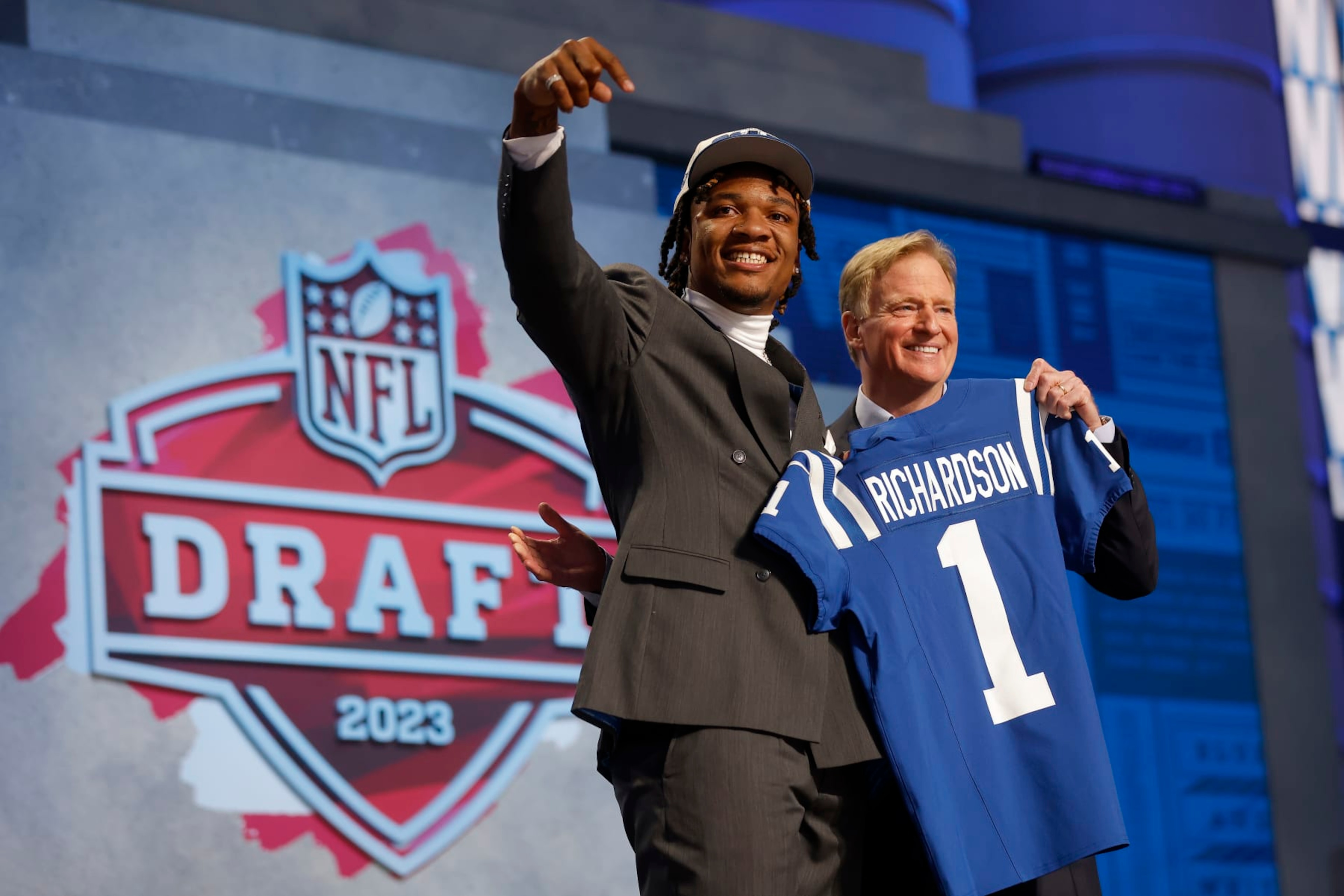 Anthony Richardson and Roger Goodell