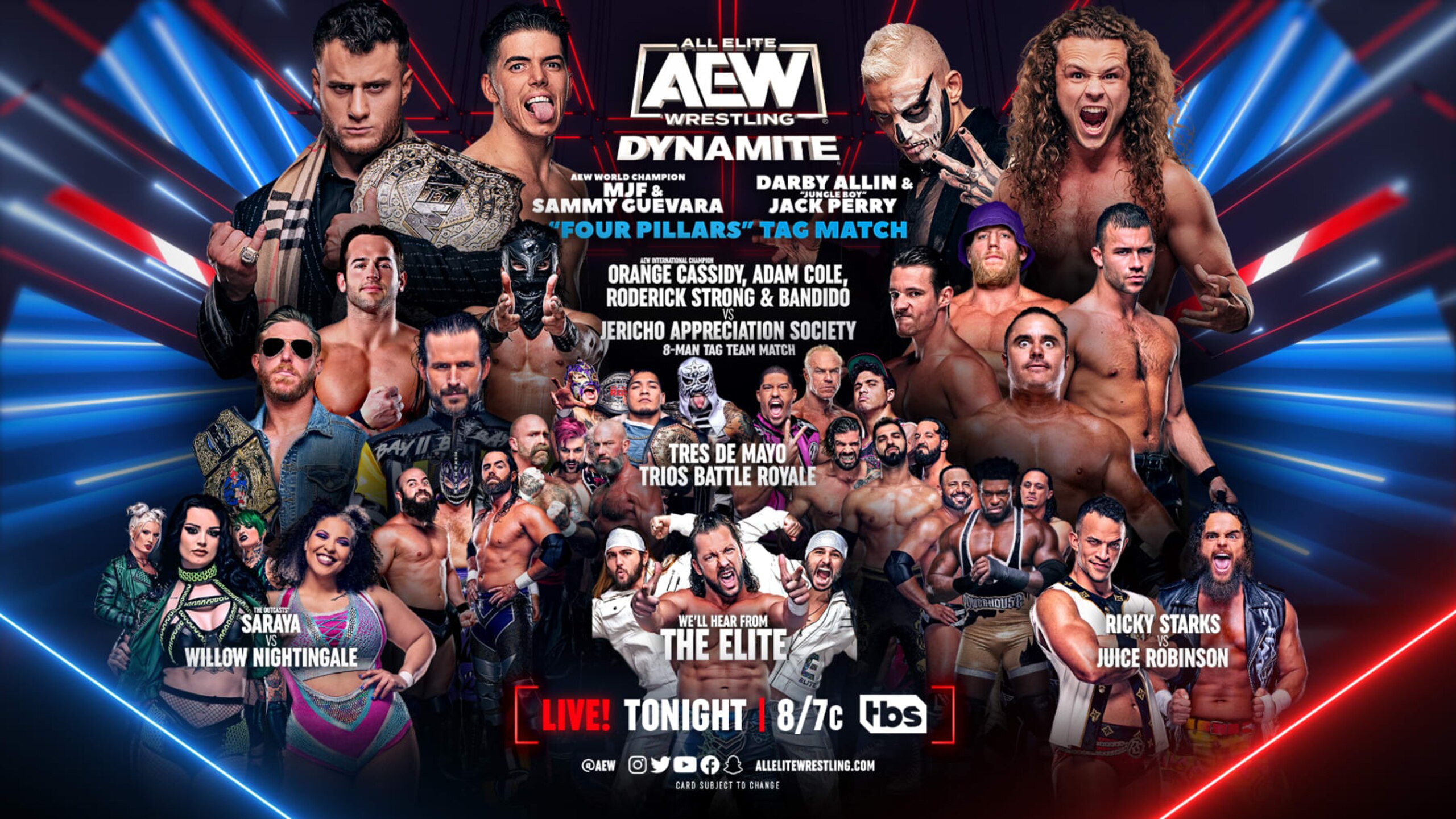AEW Dynamite lineup.