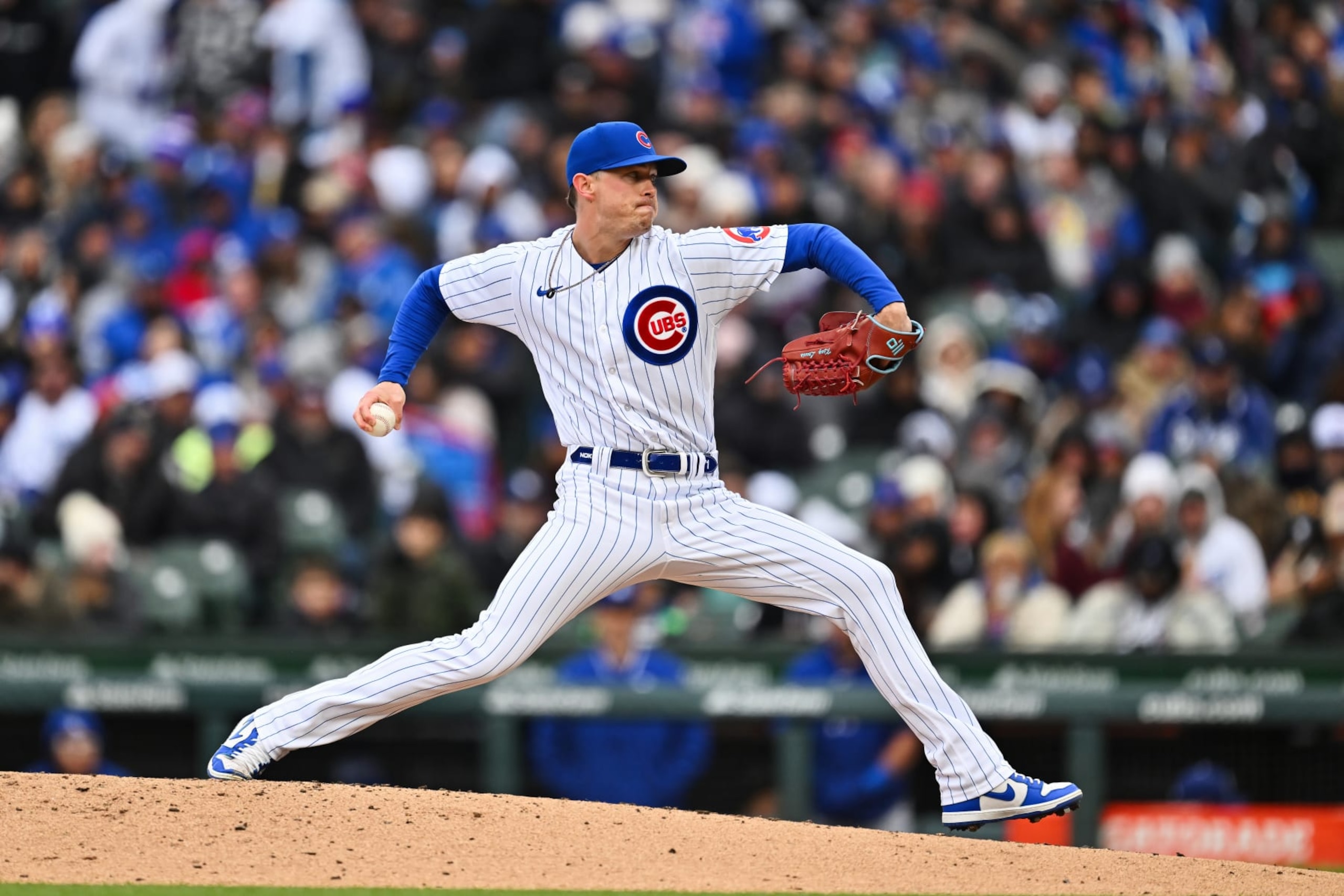 CHICAGO, IL - APRIL 23: Keegan Thompson #71 of the Chicago Cubs pitches against the Los Angeles Dodgers at Wrigley Field on April 23, 2023 in Chicago, Illinois. (Photo by Jamie Sabau/Getty Images) CHICAGO, IL - APRIL 23: Keegan Thompson #71 of the Chicago Cubs pitches against the Los Angeles Dodgers at Wrigley Field on April 23, 2023 in Chicago, Illinois. (Photo by Jamie Sabau/Getty Images)