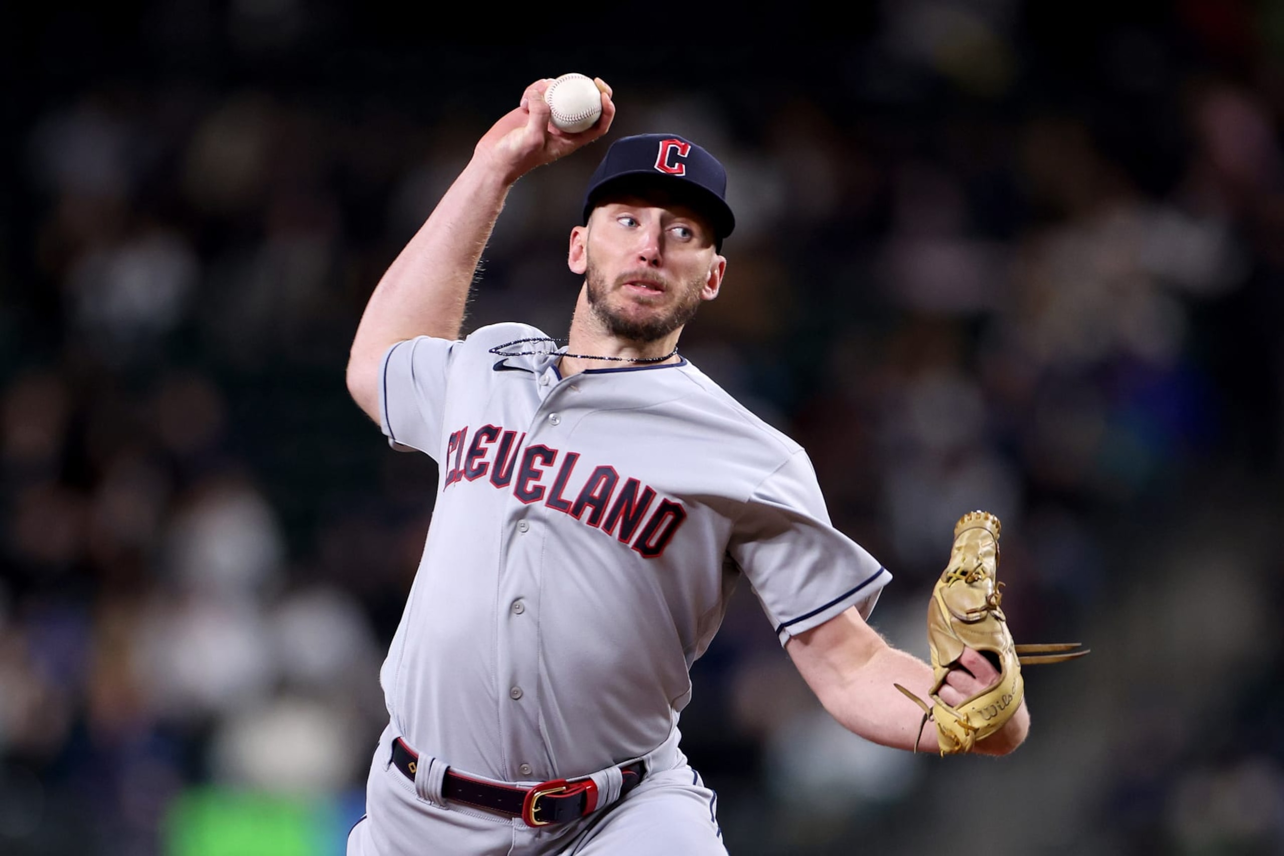 SEATTLE, WASHINGTON - MARCH 31: Trevor Stephan #37 of the Cleveland Guardians pitches during the eighth inning against the Seattle Mariners at T-Mobile Park on March 31, 2023 in Seattle, Washington. (Photo by Steph Chambers/Getty Images) SEATTLE, WASHINGTON - MARCH 31: Trevor Stephan #37 of the Cleveland Guardians pitches during the eighth inning against the Seattle Mariners at T-Mobile Park on March 31, 2023 in Seattle, Washington. (Photo by Steph Chambers/Getty Images)