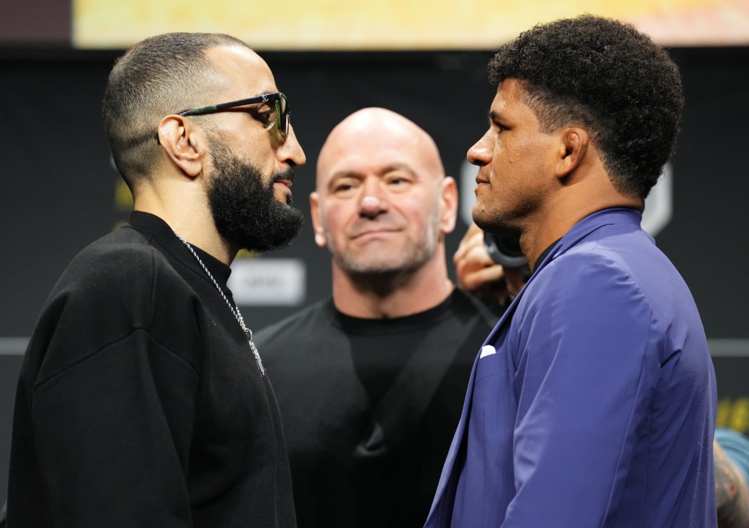Belal Muhammad (left) and Gilbert Burns (right)