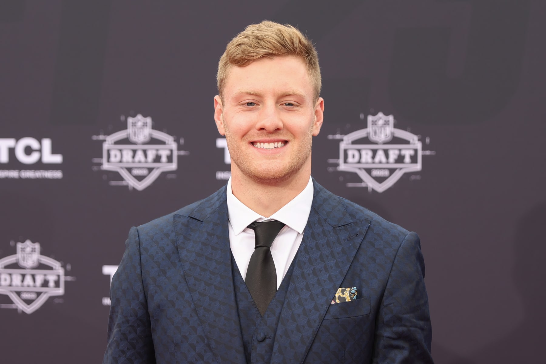 KANSAS CITY, MO - APRIL 27: Kentucky quarterback Will Levis during the NFL Draft Red Carpet event on April 27, 2023 at Union Station in Kansas City, MO. (Photo by Scott Winters/Icon Sportswire via Getty Images)