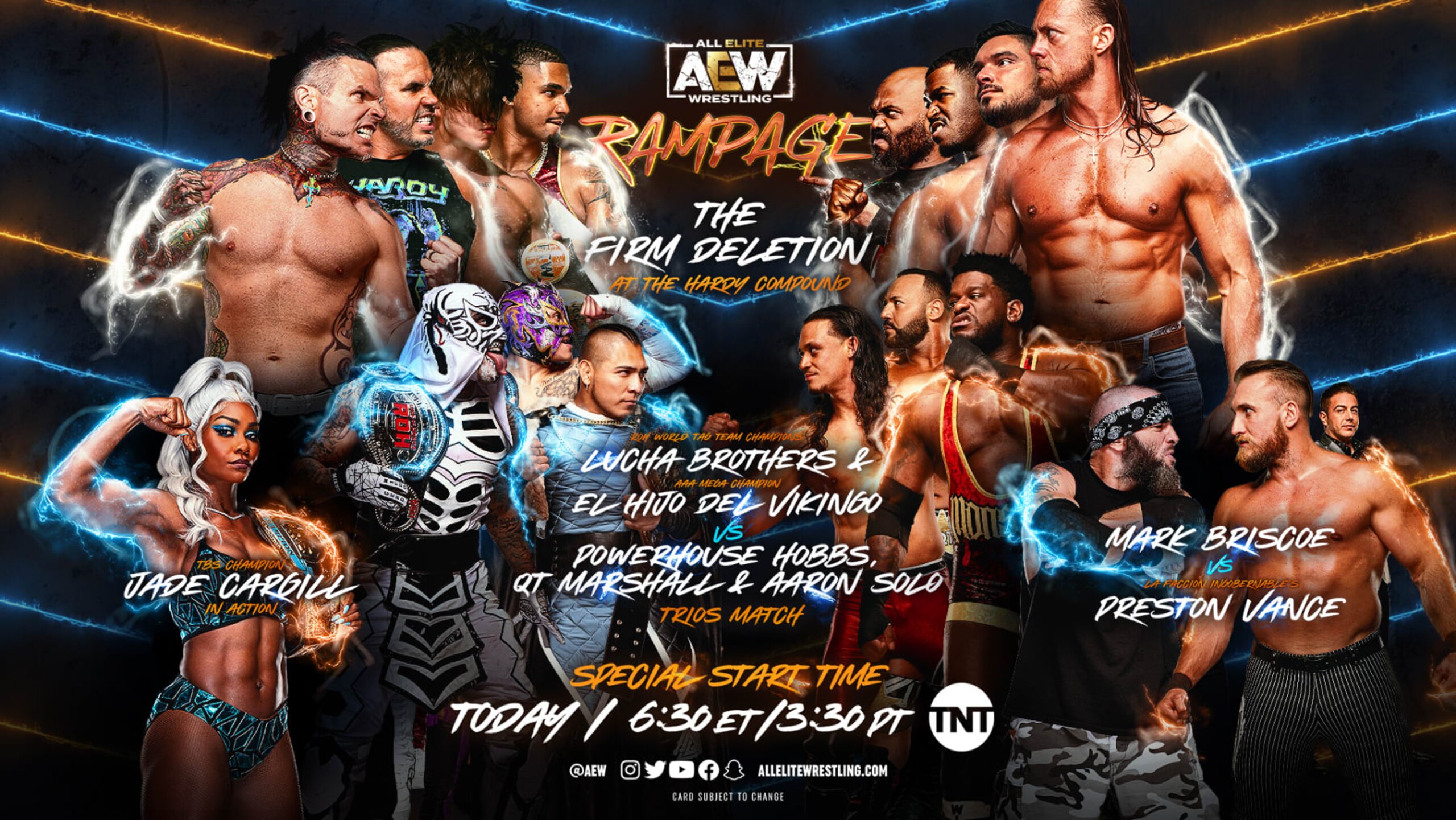 Friday's Rampage lineup. Friday's Rampage lineup.