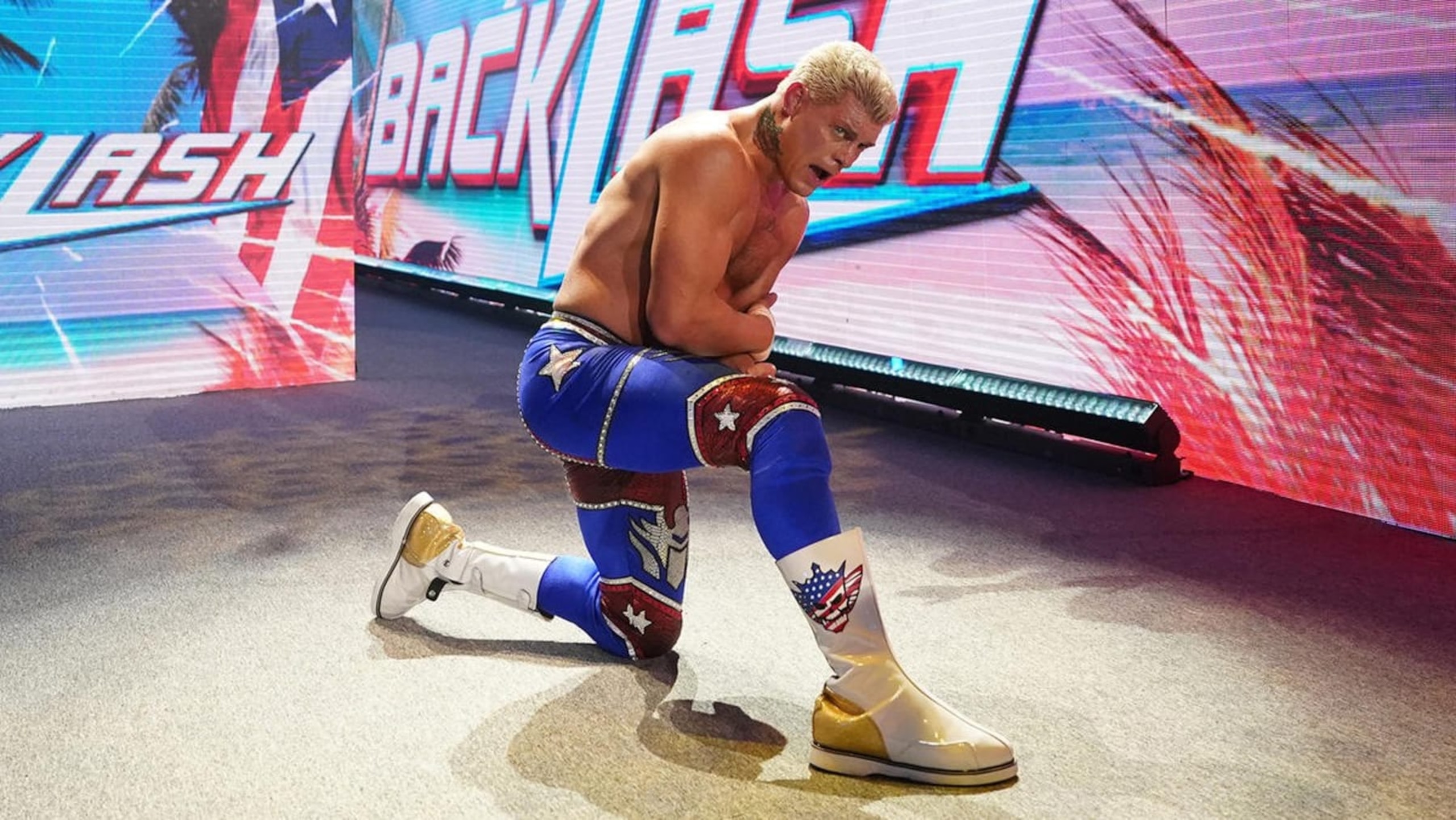 Cody Rhodes barely escaped Backlash in one piece following his war with Brock Lesnar. Cody Rhodes barely escaped Backlash in one piece following his war with Brock Lesnar.