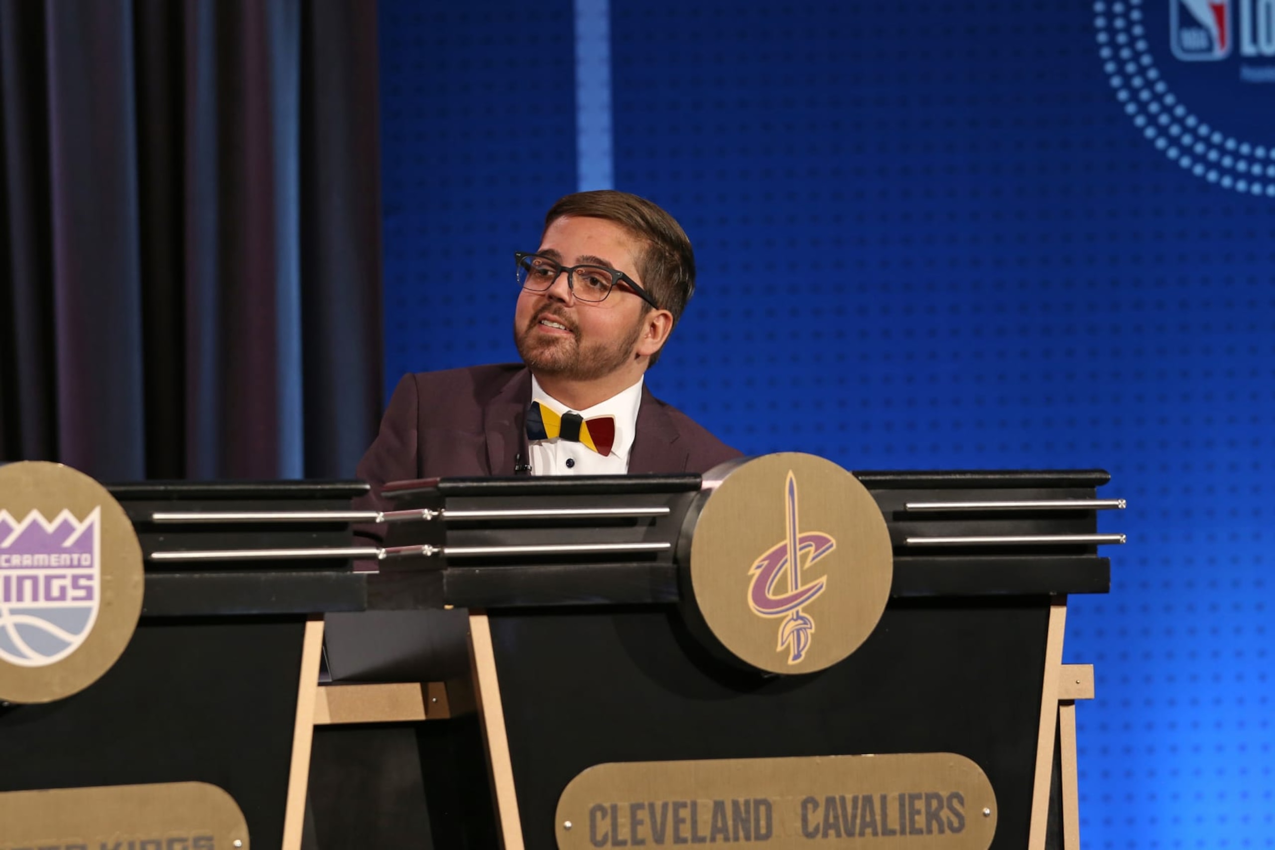 CHICAGO, IL - MAY 15: Nick Gilbert represents the Cleveland Cavaliers during the NBA Draft Lottery on May 15, 2018 at The Palmer House Hilton in Chicago, Illinois. NOTE TO USER: User expressly acknowledges and agrees that, by downloading and or using this Photograph, user is consenting to the terms and conditions of the Getty Images License Agreement. Mandatory Copyright Notice: Copyright 2018 NBAE (Photo by Gary Dineen/NBAE via Getty Images)