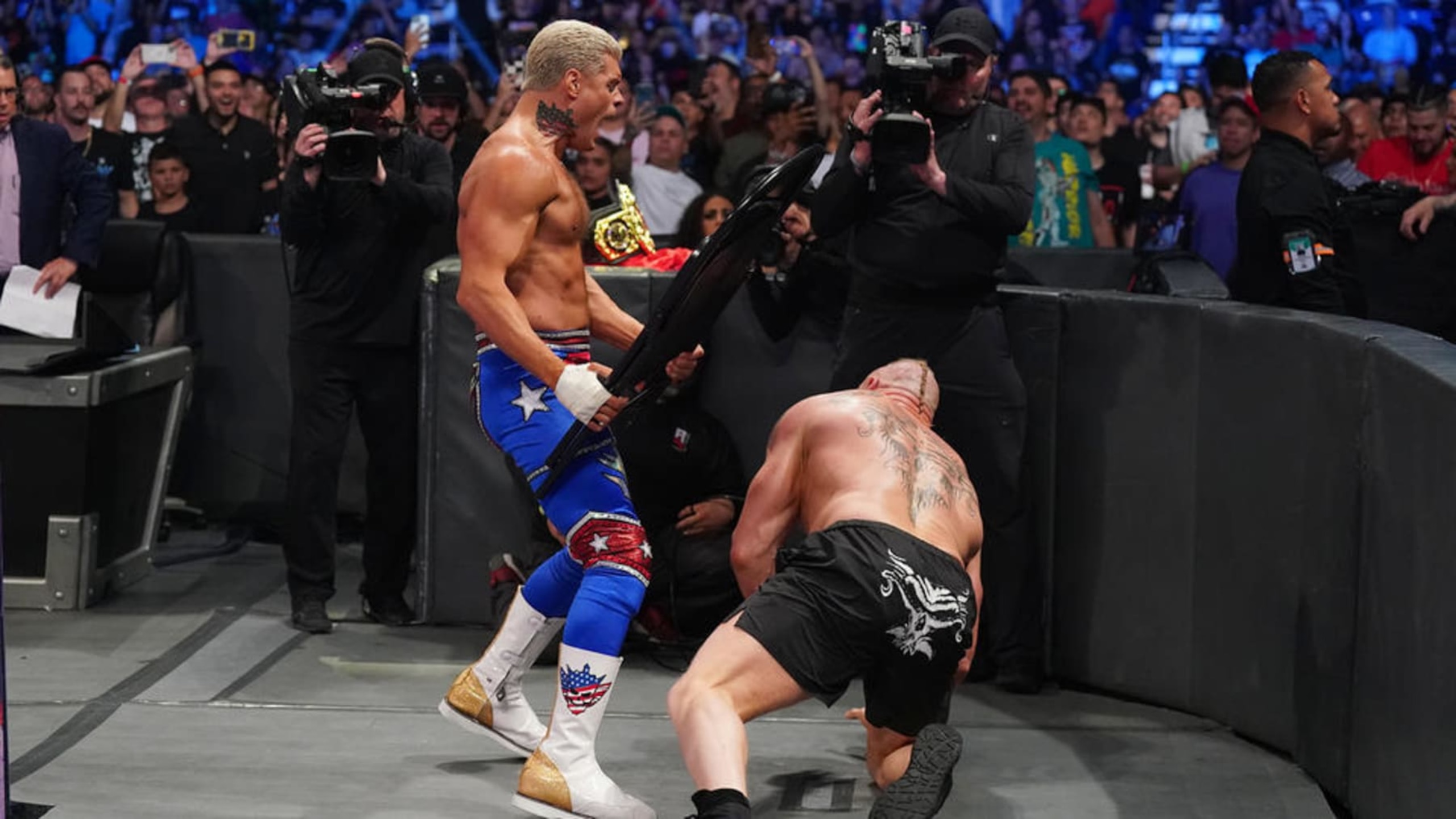 Cody Rhodes and Brock Lesnar. 